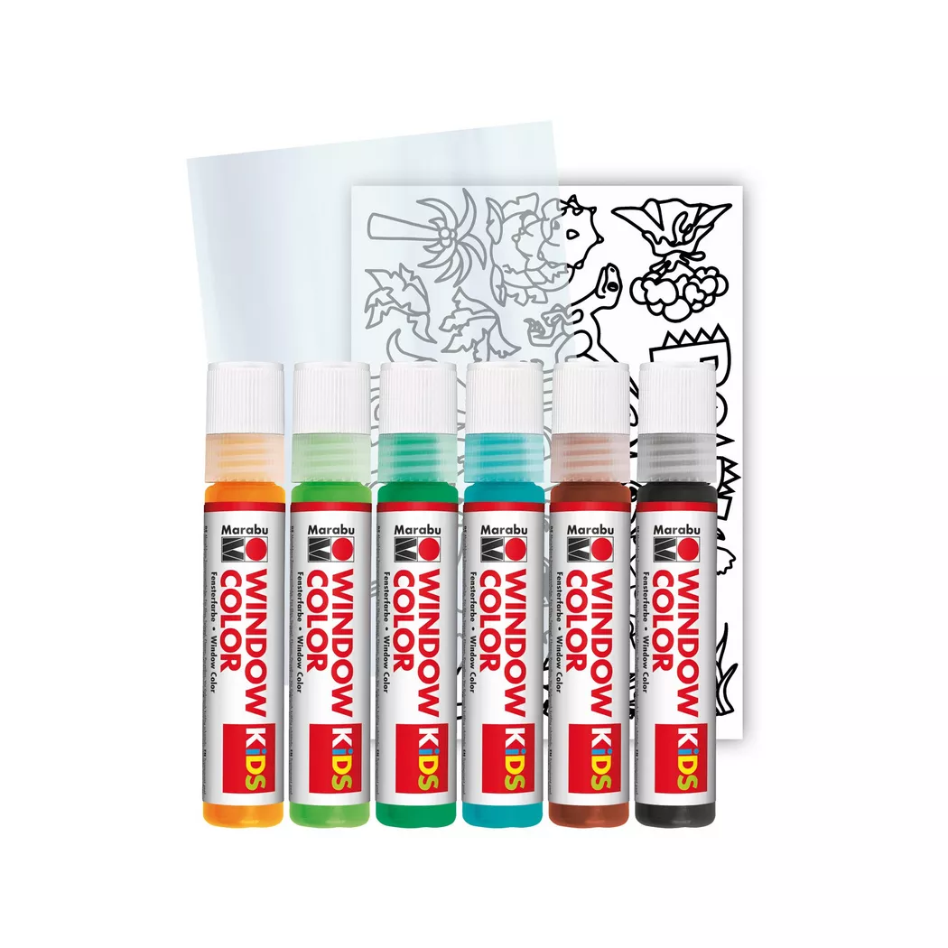 Marabu KiDS Window Color Set "Dinosaurier"