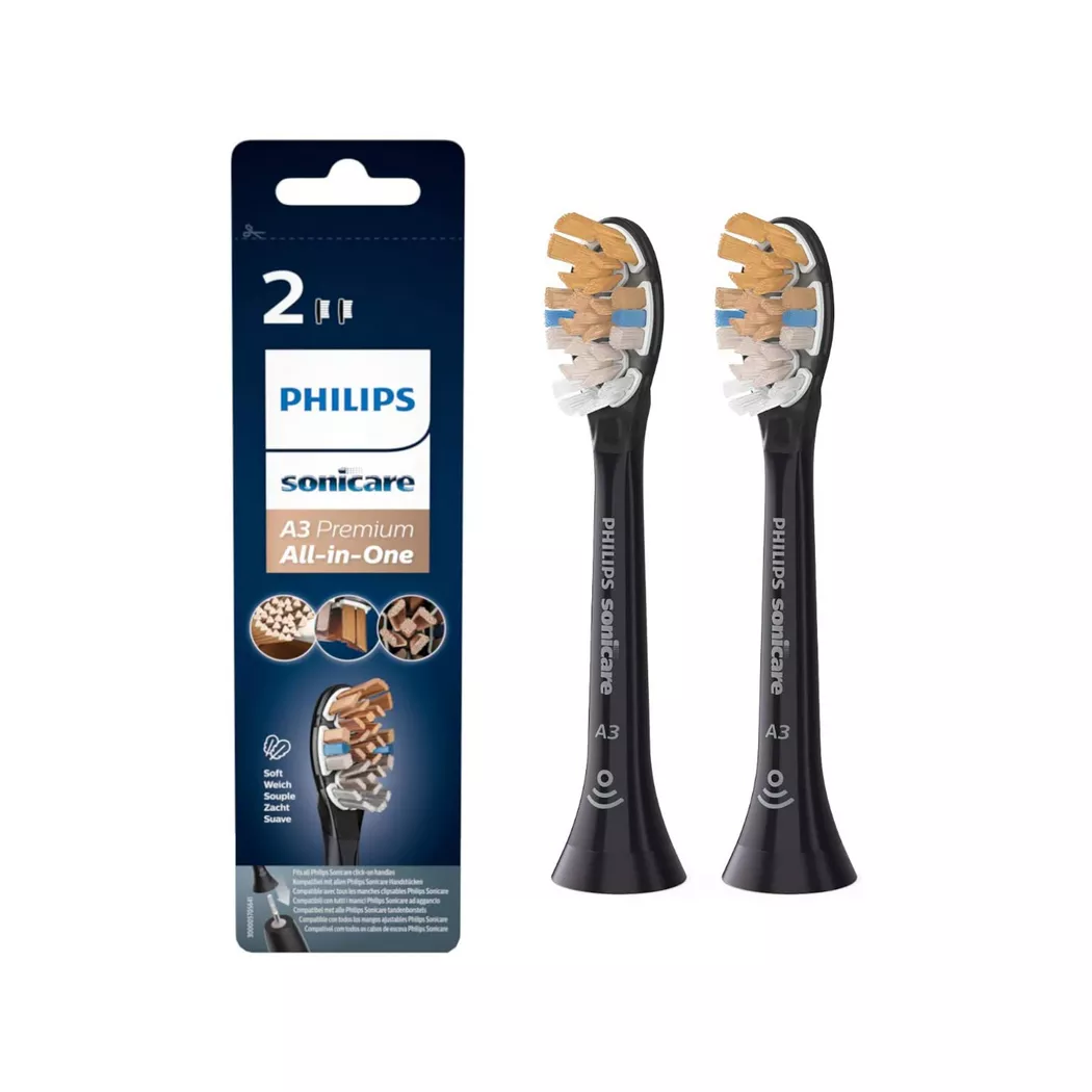 Philips A3 Premium All-in-One HX9092/11 2x Black sonic toothbrush heads