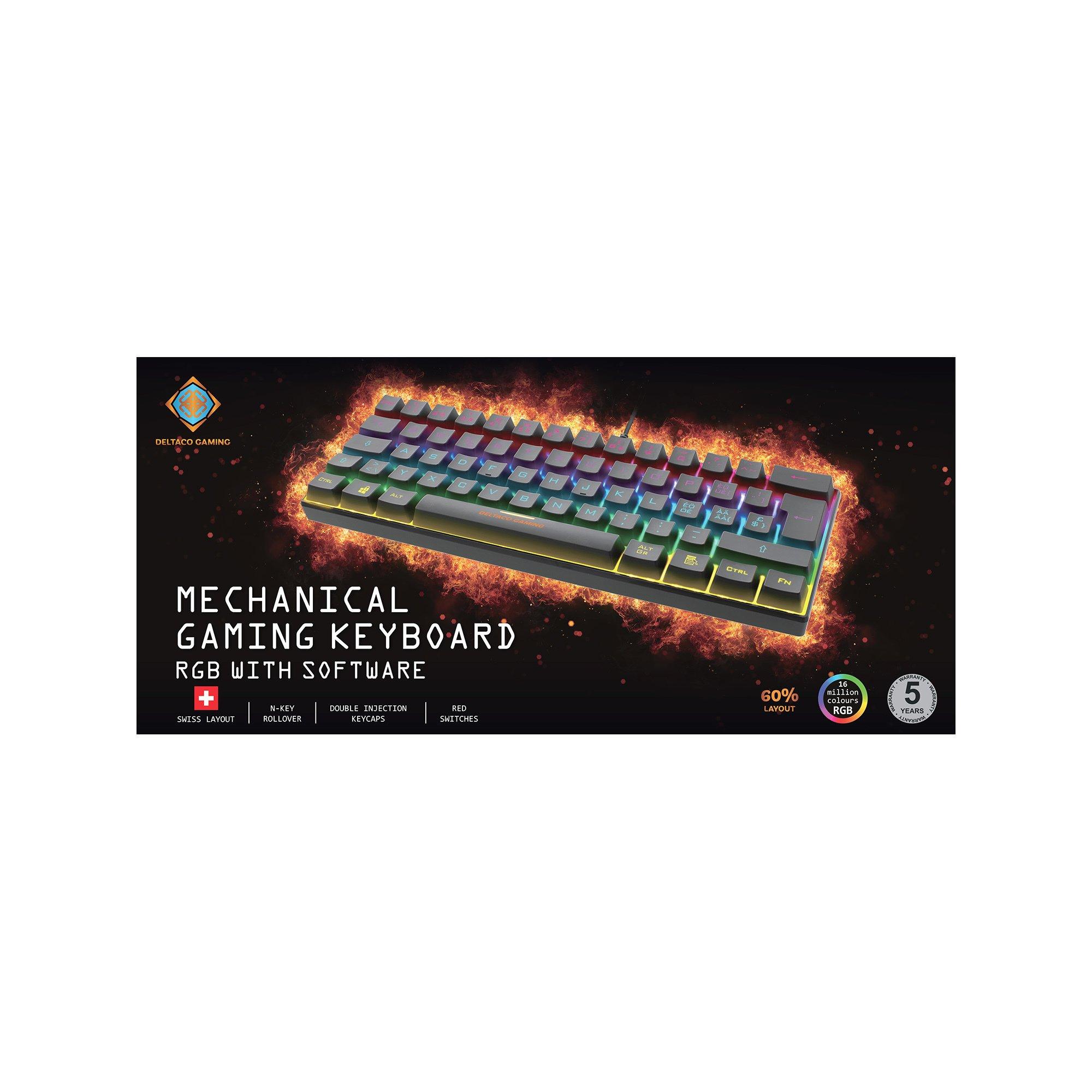 DELTACO TKL G mech RGB Gaming-Tastatur 