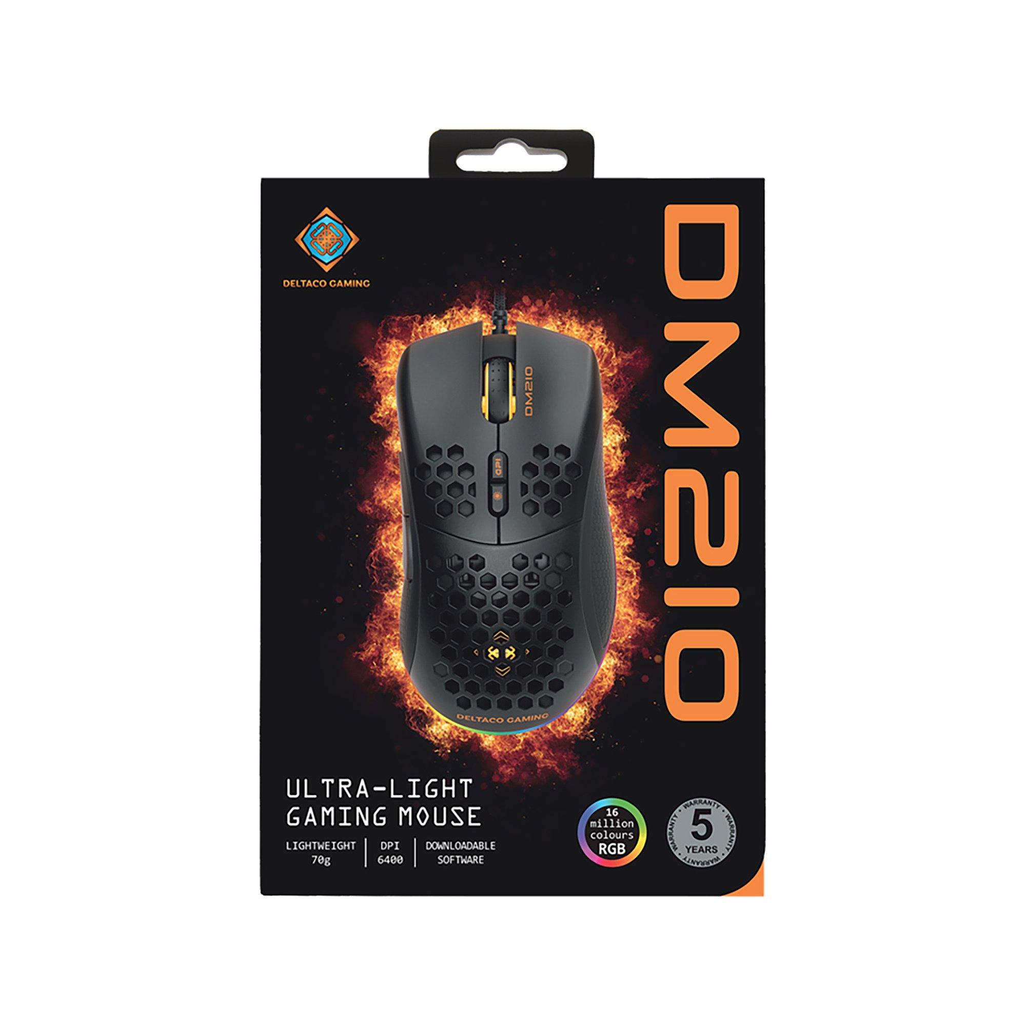 DELTACO Lightweight ,RGB Mouse per videogiochi 