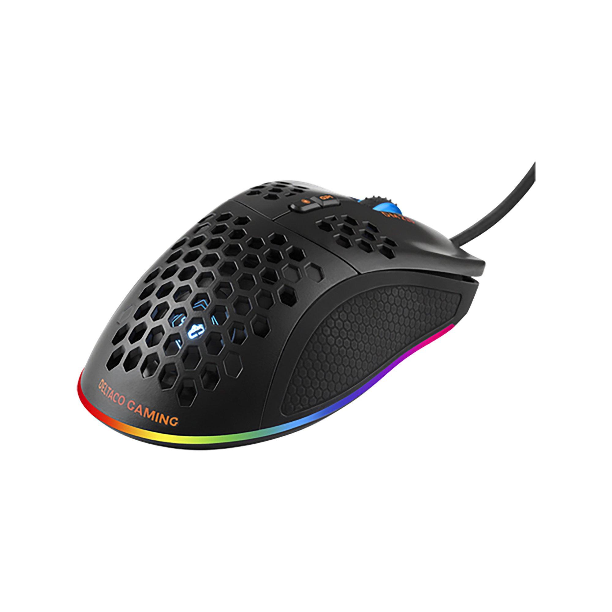 DELTACO Lightweight ,RGB Mouse per videogiochi 