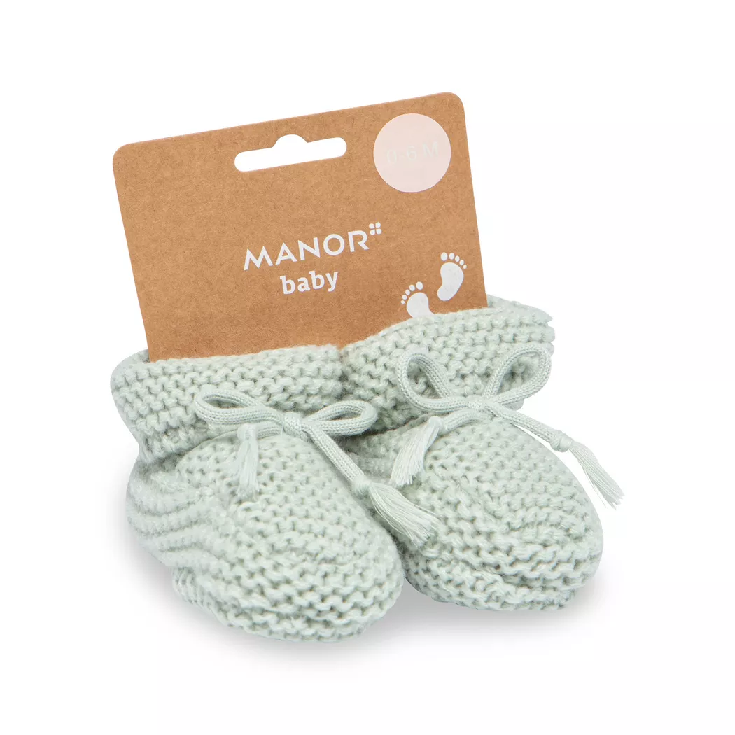 Manor Baby - Hausschuhe, 6-12 Monate, Mint