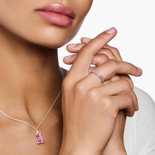 Thomas Sabo Pink Heritage Bague avec pierre 