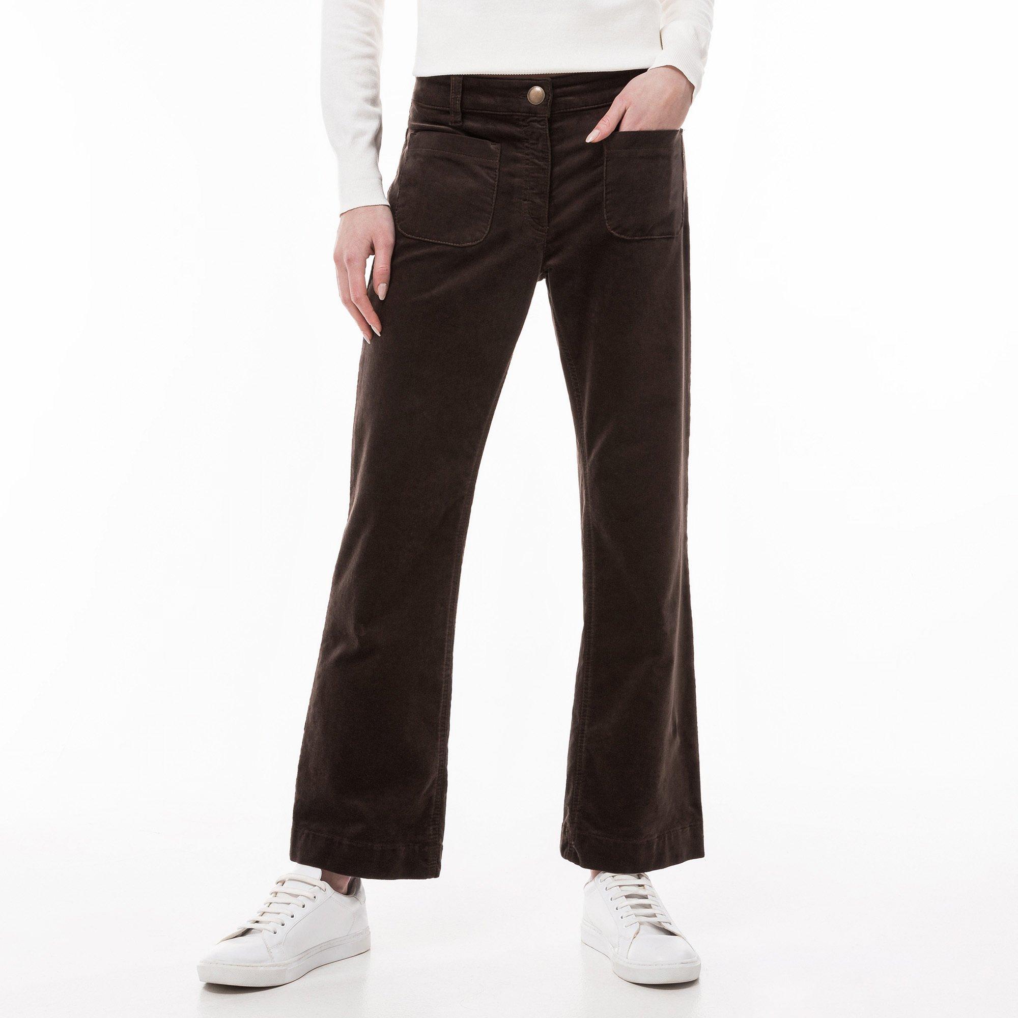 Image of Cordhose, Regular Fit Damen Dunkelbraun 38
