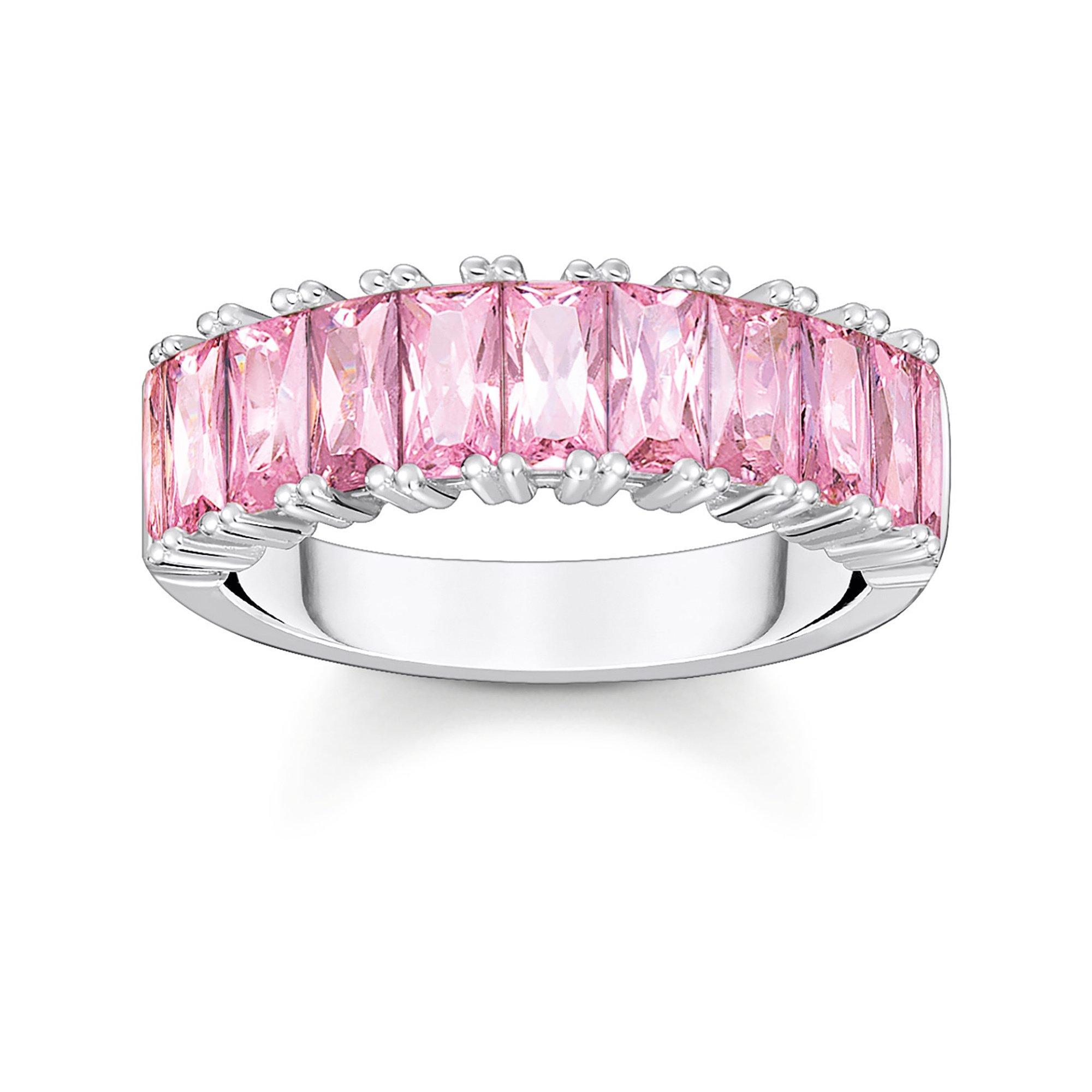 Image of Ring Mit Stein Damen Silber 58