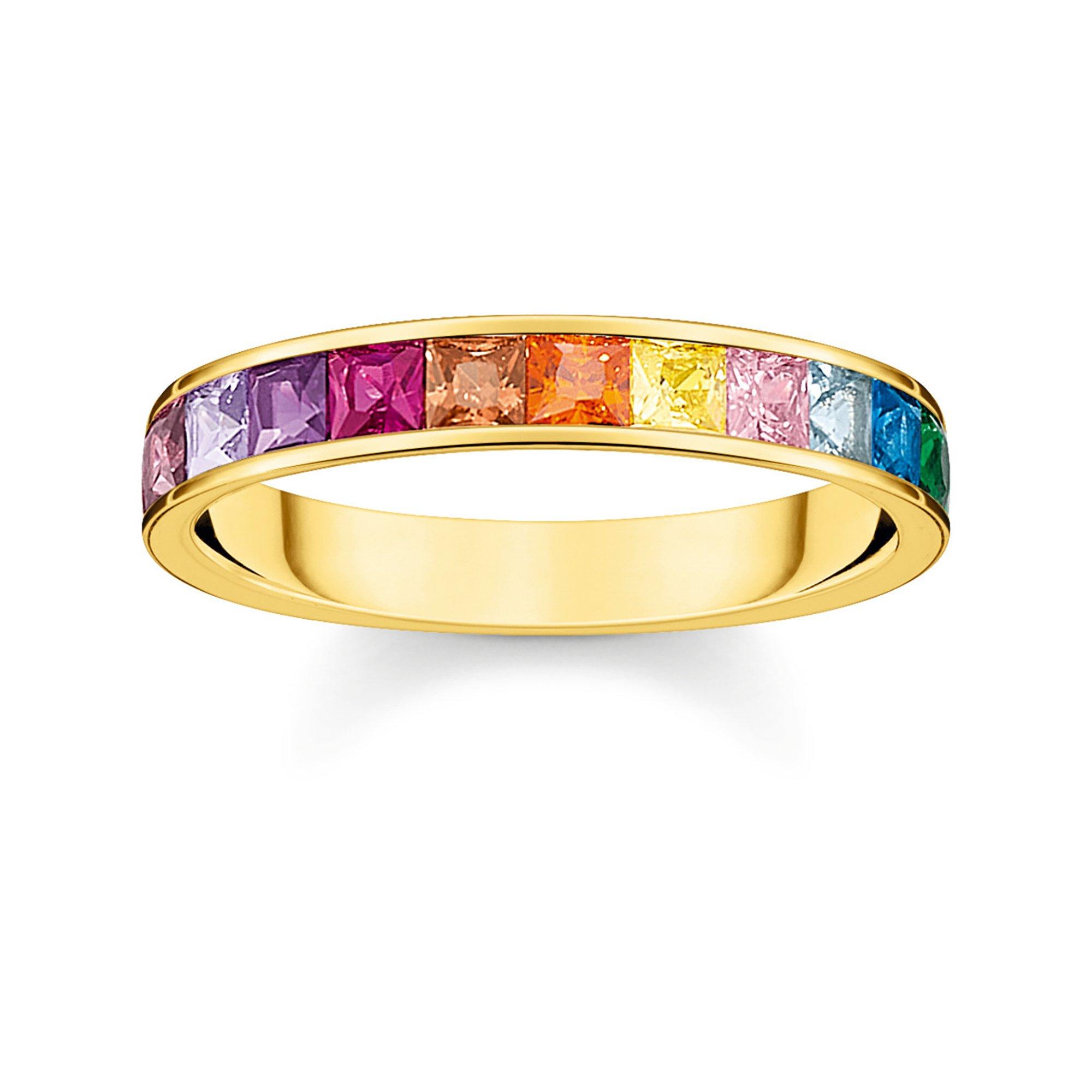 Thomas Sabo Rainbow gold Ring mit Stein 