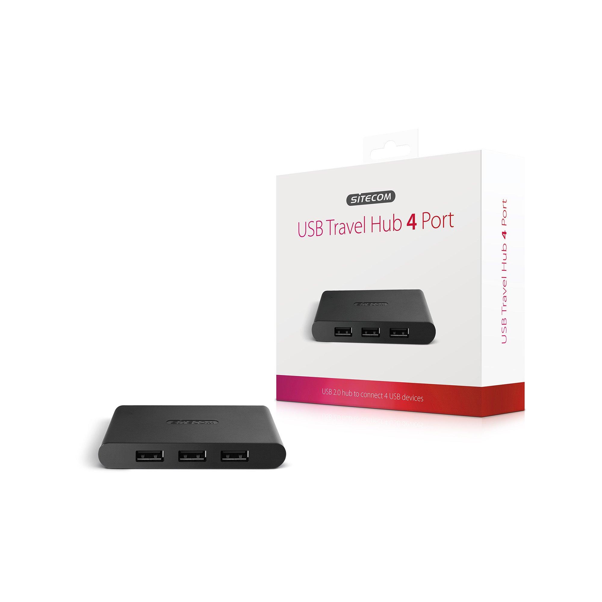 SITECOM CN-080 USB 2.0 Travel Hub, 4 Port USB-Hub USB 2.0 