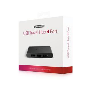 SITECOM CN-080 USB 2.0 Travel Hub, 4 Port USB-Hub USB 2.0 