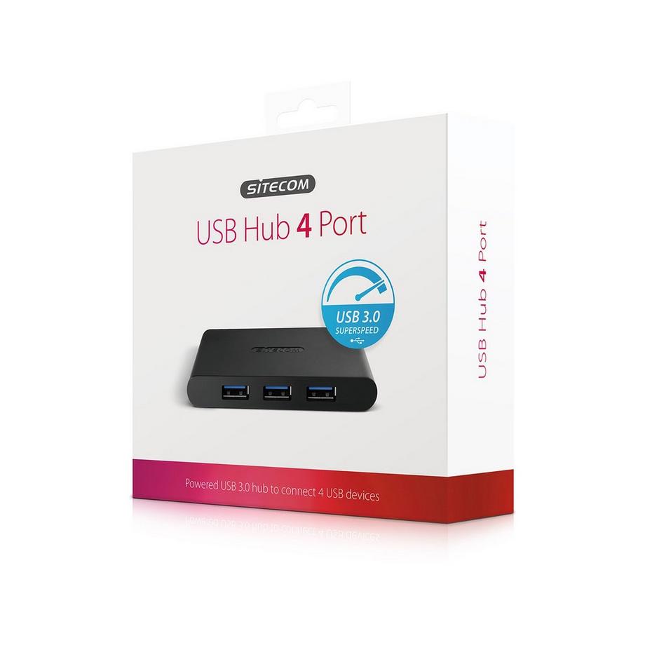 SITECOM CN-083 USB 3.0 Hub, 4 Port USB-Hub USB 3.0 