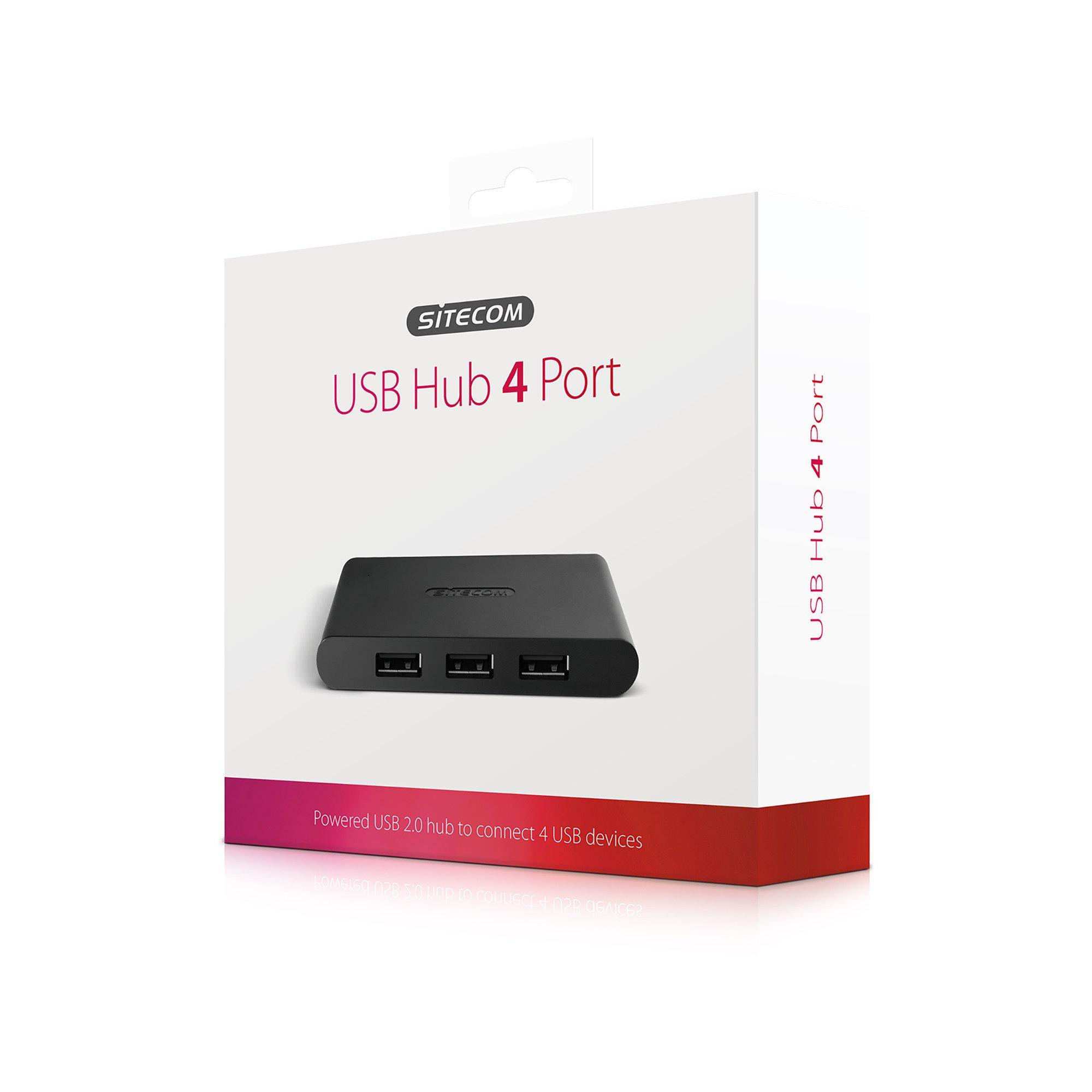 SITECOM CN-081 USB 2.0 Hub, 4 Port USB-Hub USB 2.0 