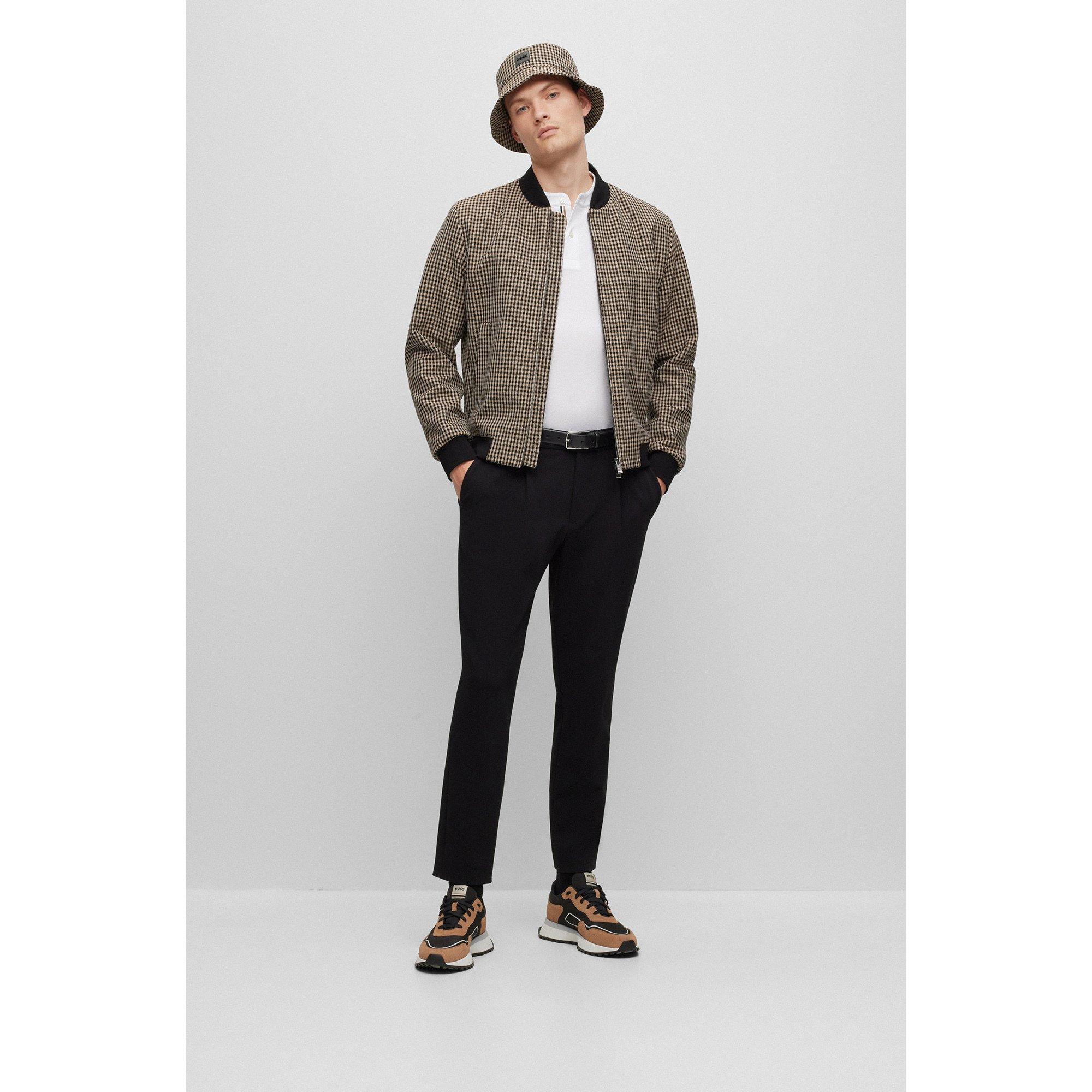 BOSS BLACK C-Hanry-BMB Hahnentritt Bomberjacke  