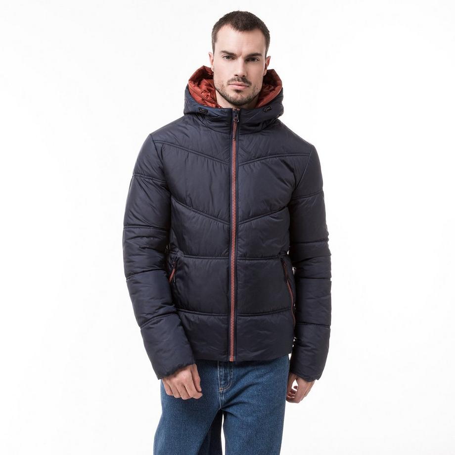 Manor Man Wattierte Jacke mit Kapuze  