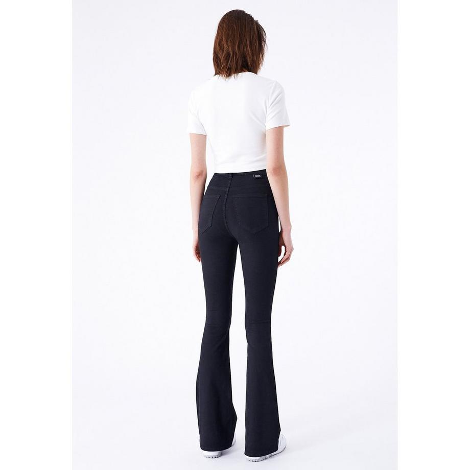 DR. DENIM Moxy Flare Pantaloni Svasati Vita Alta  