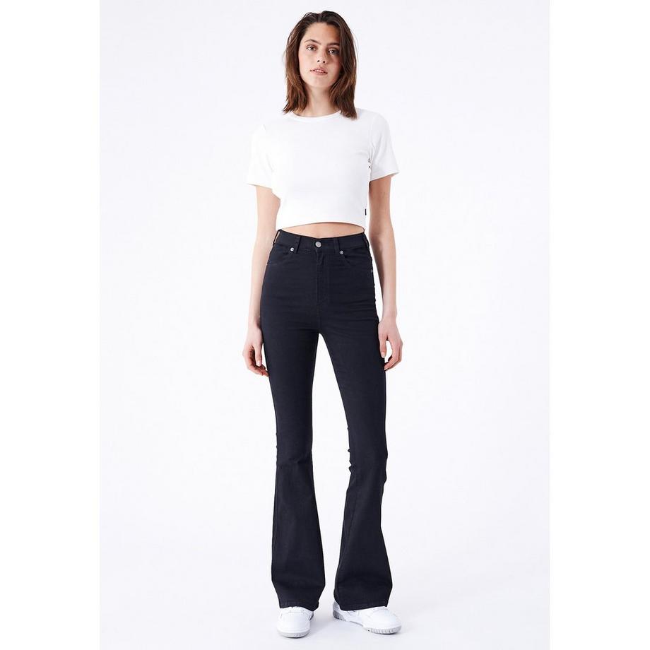 DR. DENIM Moxy Flare Pantaloni Svasati Vita Alta  