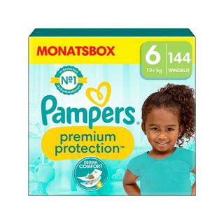 Pampers Premium Protection Gr.6 Extra Large 13+kg Monatsbox Premium Protection Taglia 6, confezione mensile 