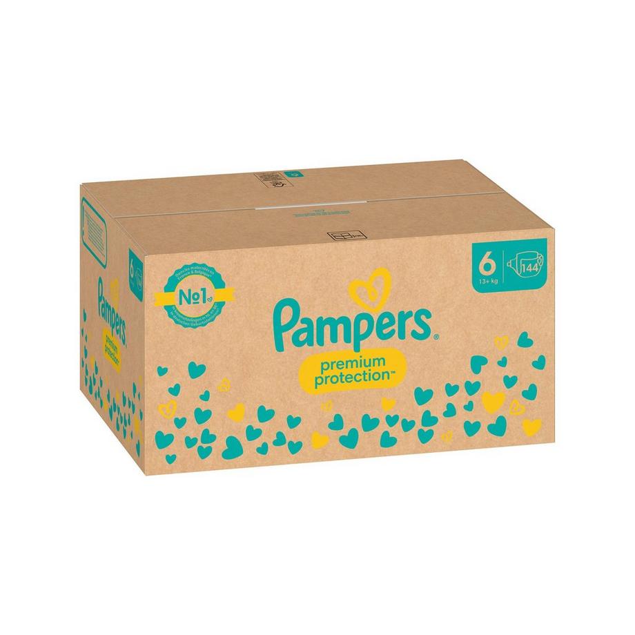 Pampers Premium Protection Gr.6 Extra Large 13+kg Monatsbox Premium Protection Taglia 6, confezione mensile 