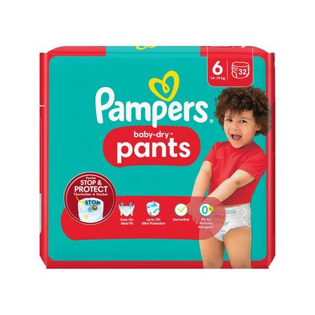 Pampers Baby Dry Pants Gr.6 Extra Large 14-19kg Sparpack Baby-Dry Pants Taglia 6, confezione economica 