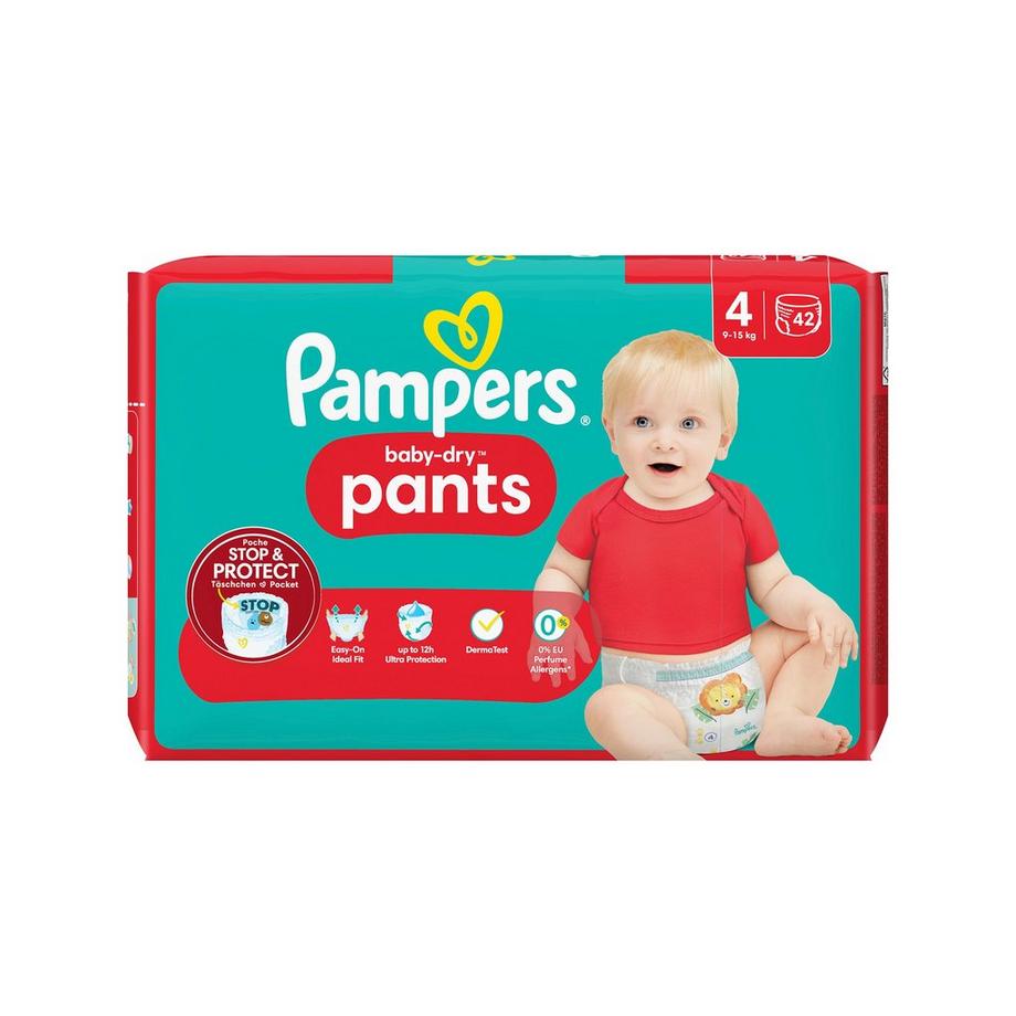 Pampers Baby Dry Pants Gr.4 Maxi 9-15kg Sparpack Baby Dry Pants taille 4, paquet économique 