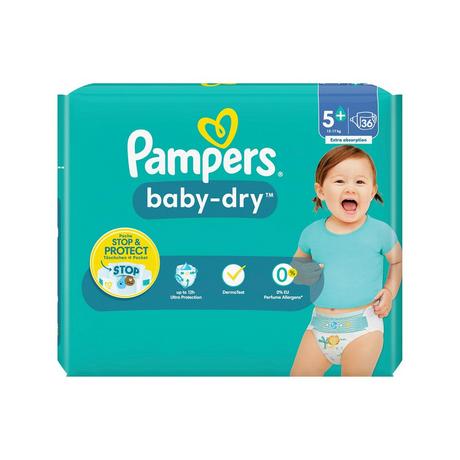 Pampers Baby Dry Gr.5+ Junior Plus 12-17kg Sparpack Baby Dry taille 5+ 