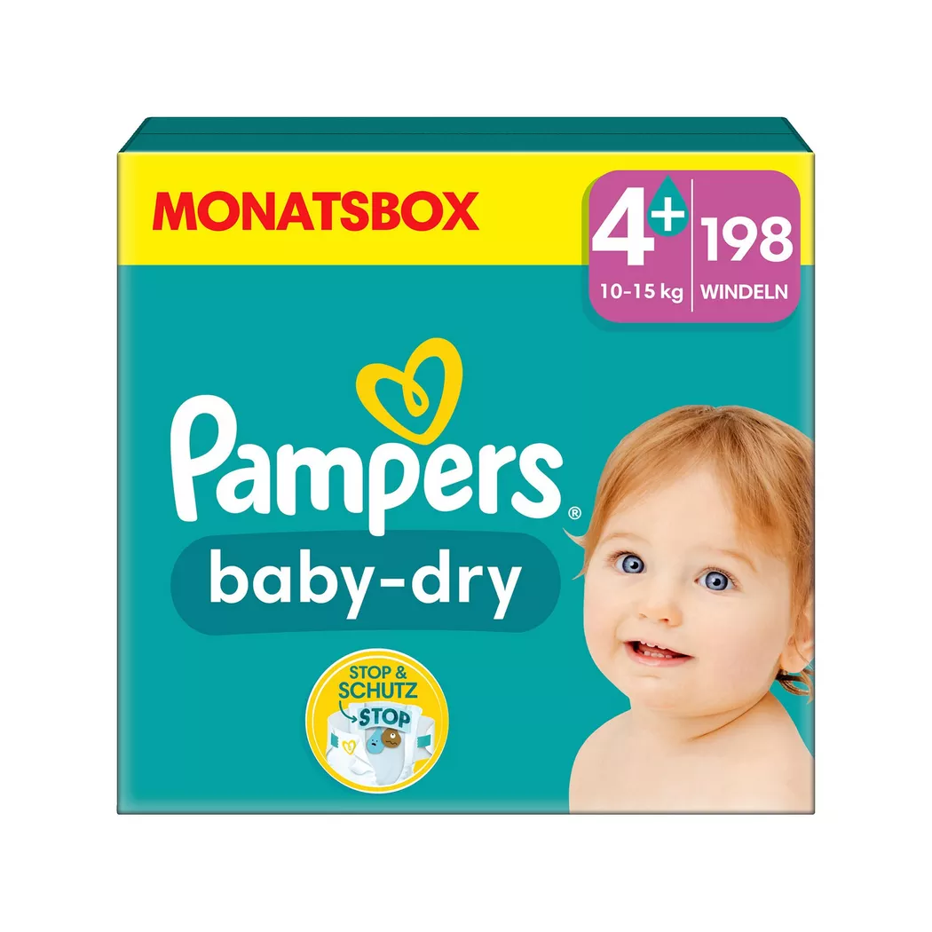 Pampers - Baby-Dry taille 4, 198STK