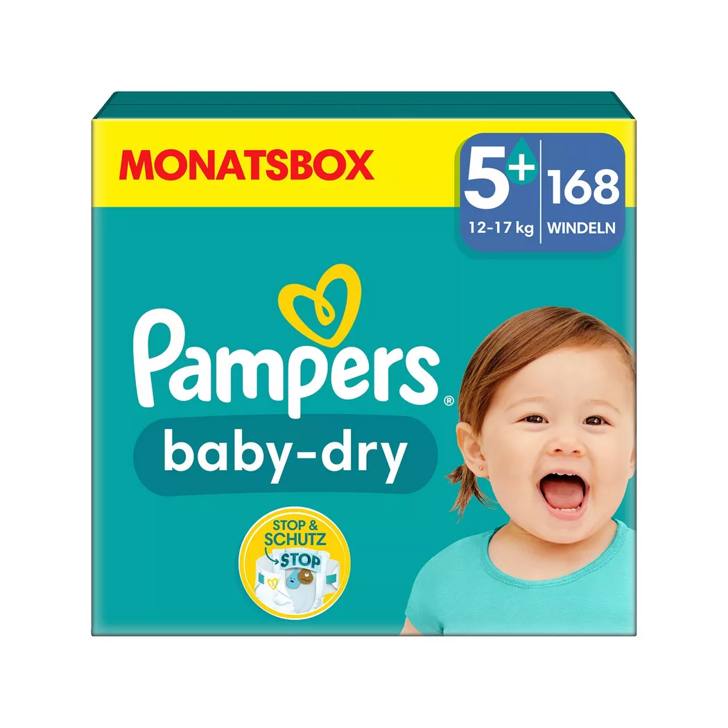Pampers - Baby-Dry Grösse 5+, 168STK