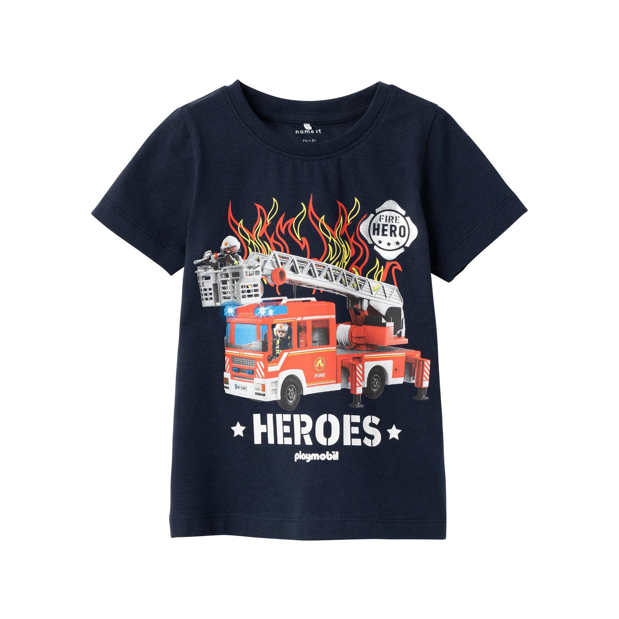 Image of T-shirt, Kurzarm Jungen Marine 86