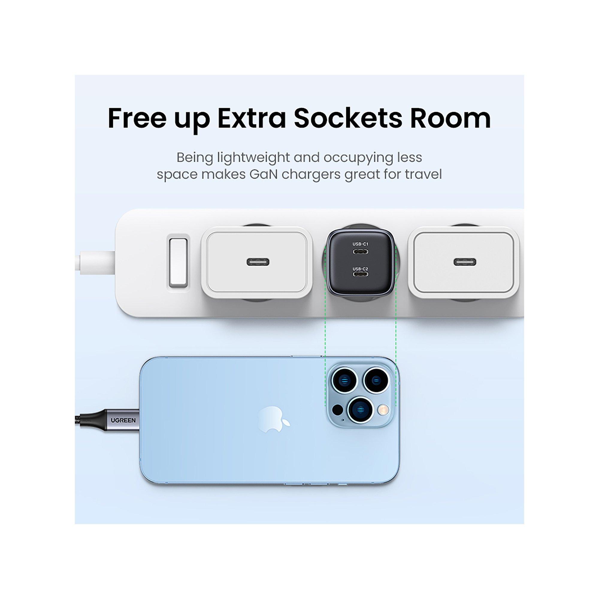 UGREEN USB-C Wallcharger Nexode Dual 45W USB Charger
 