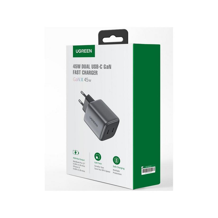 UGREEN USB-C Wallcharger Nexode Dual 45W USB Charger
 