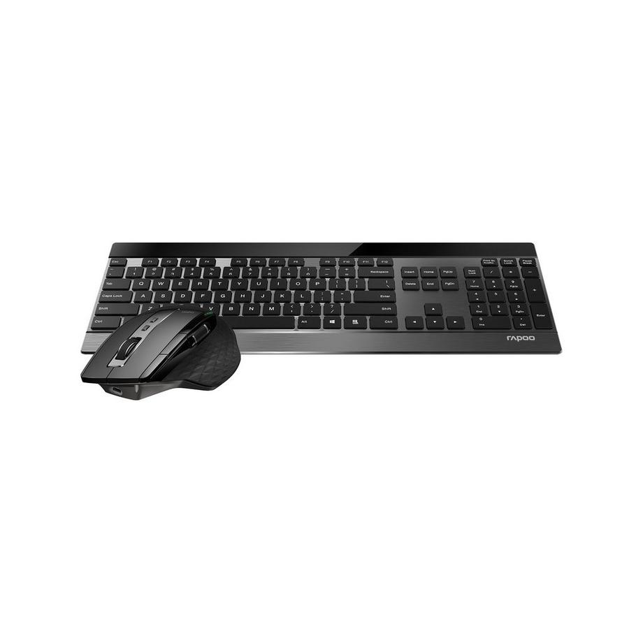 rapoo 9900M Wireless Deskset Kabellose Tastatur 