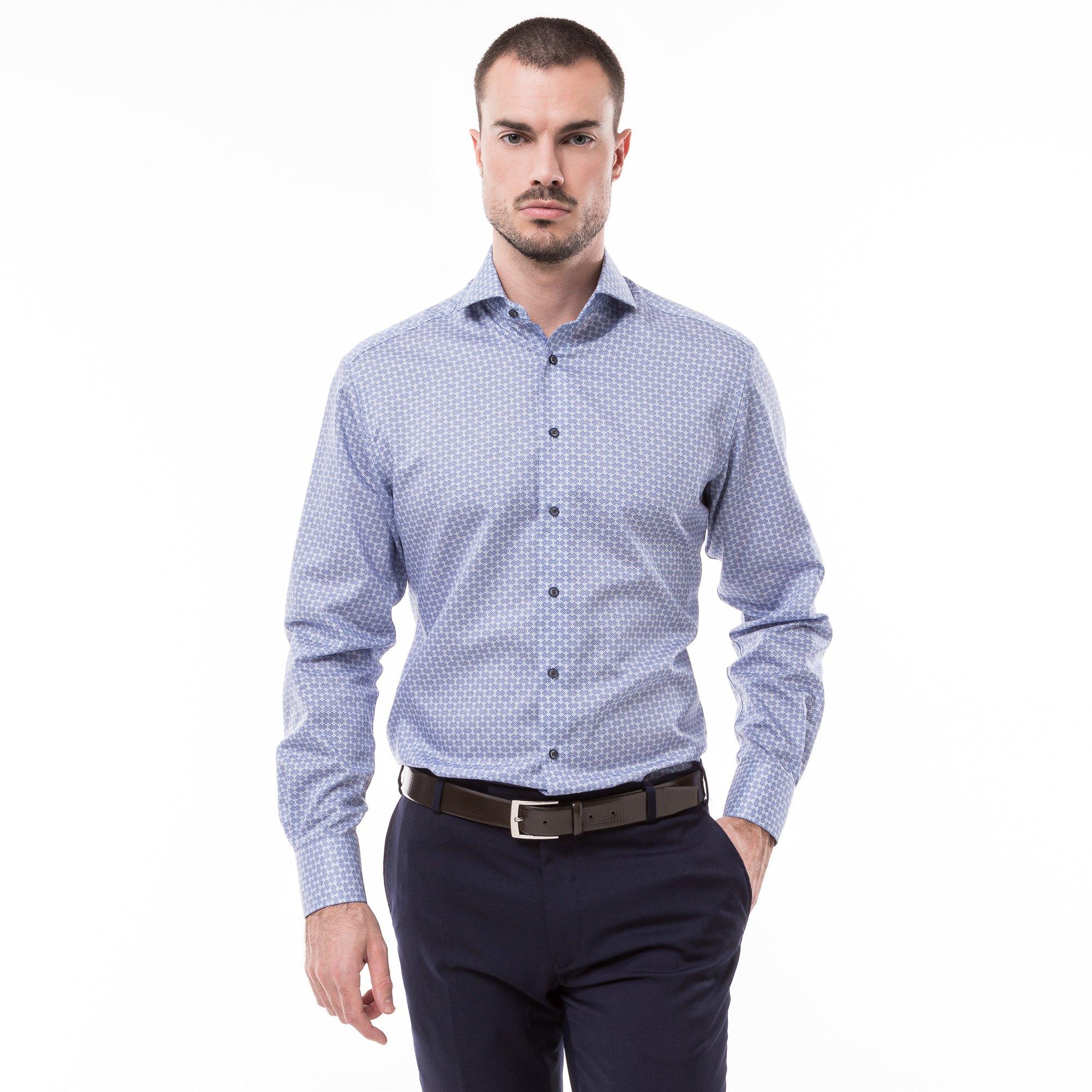 Image of Hemd, Modern Fit, Langarm Herren Blau 44