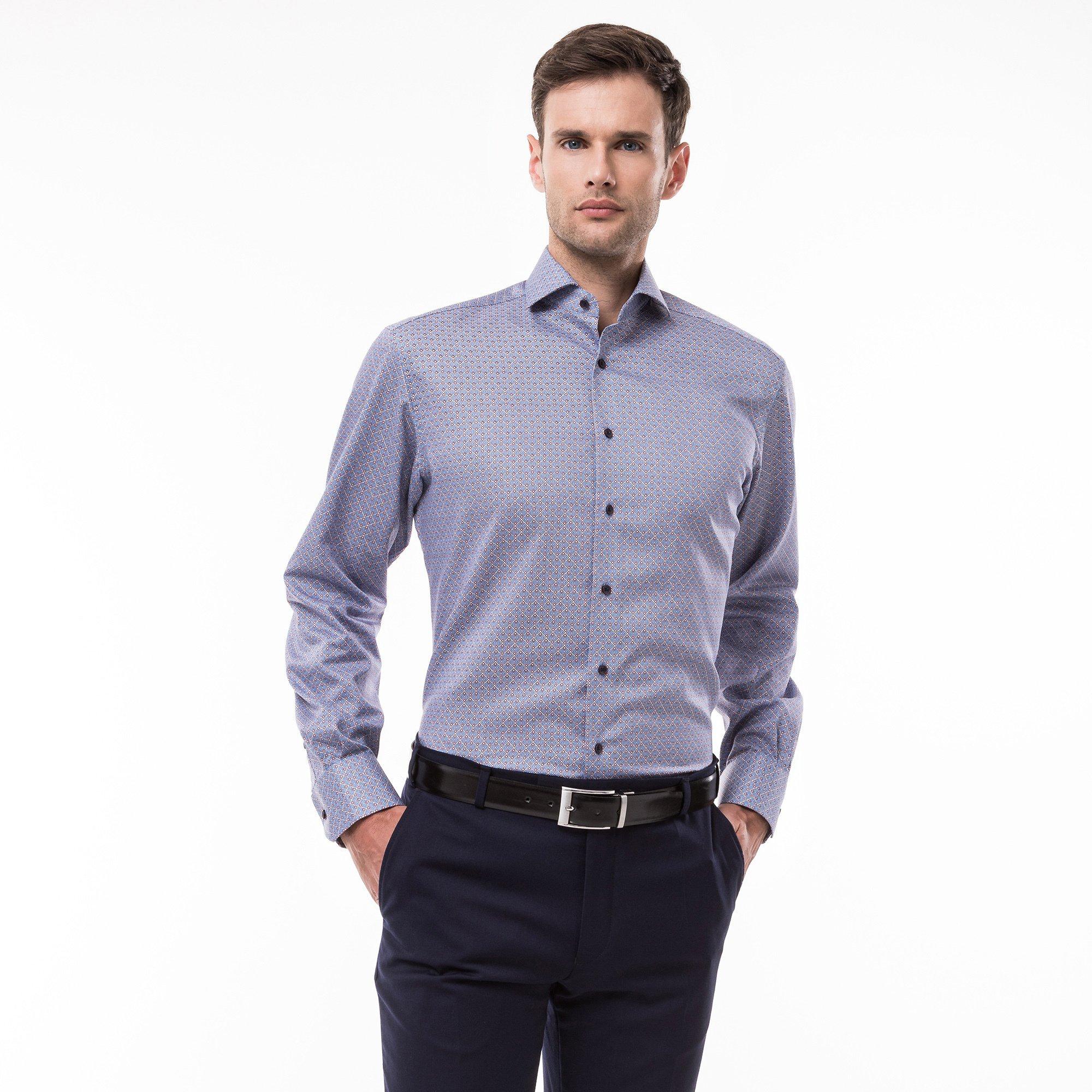 Image of Hemd, Modern Fit, Langarm Herren Blau Bunt 45
