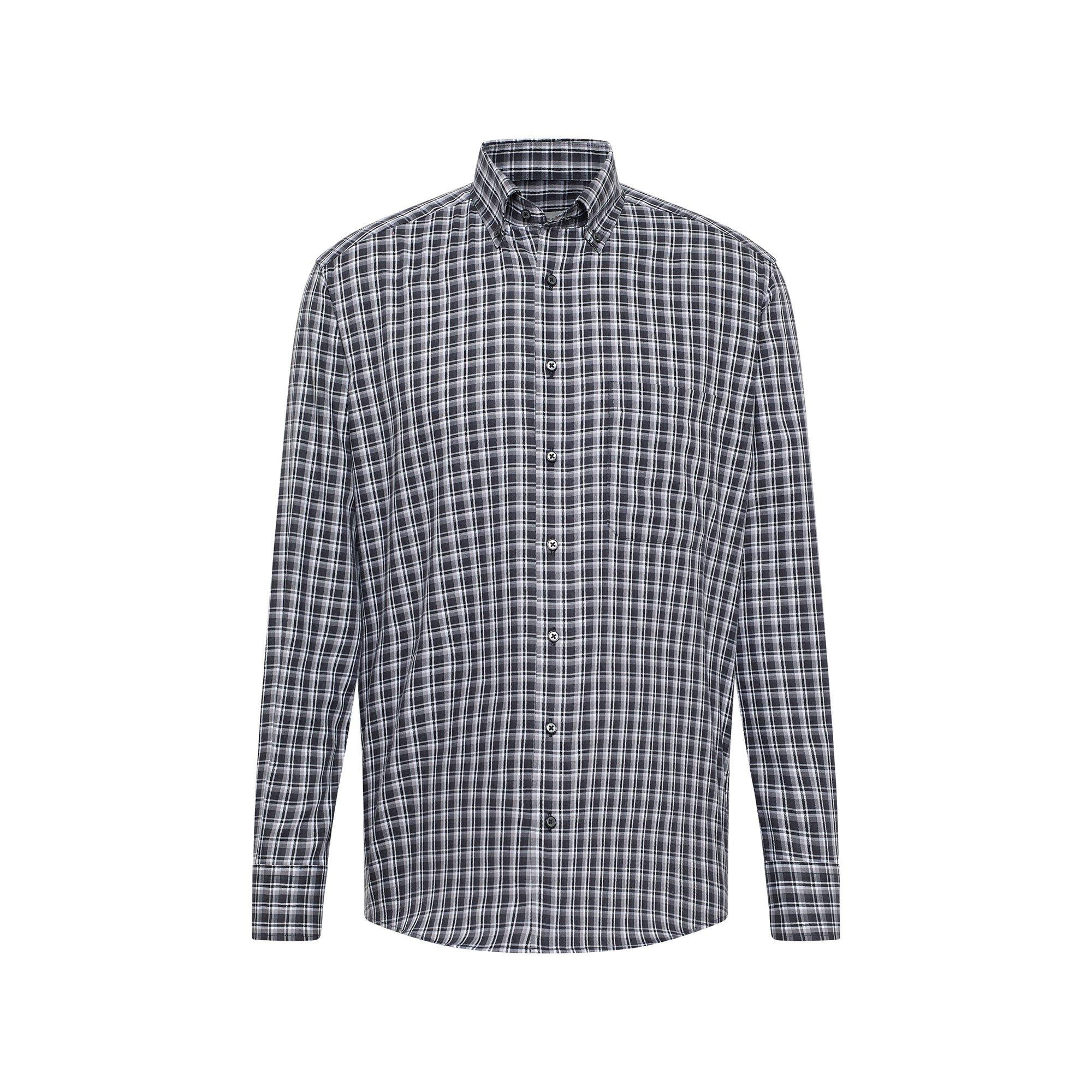 ETERNA Comfort Fit Chemise Manches Longues Carreaux  