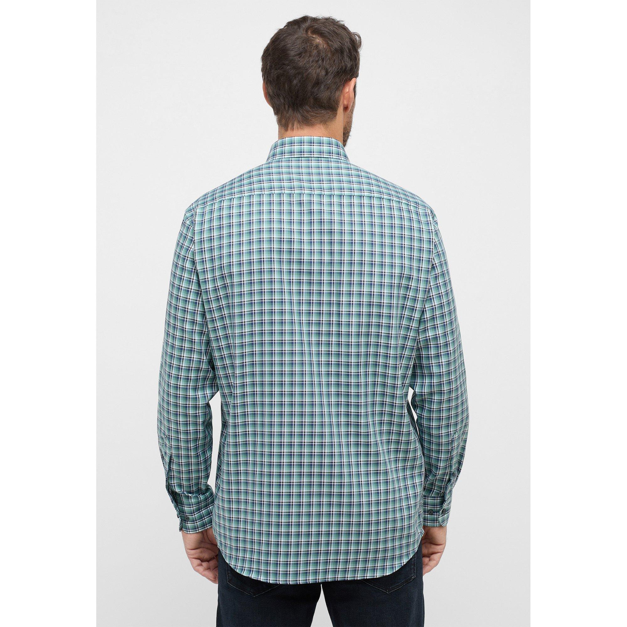 ETERNA Comfort Fit Chemise Manches Longues Carreaux  