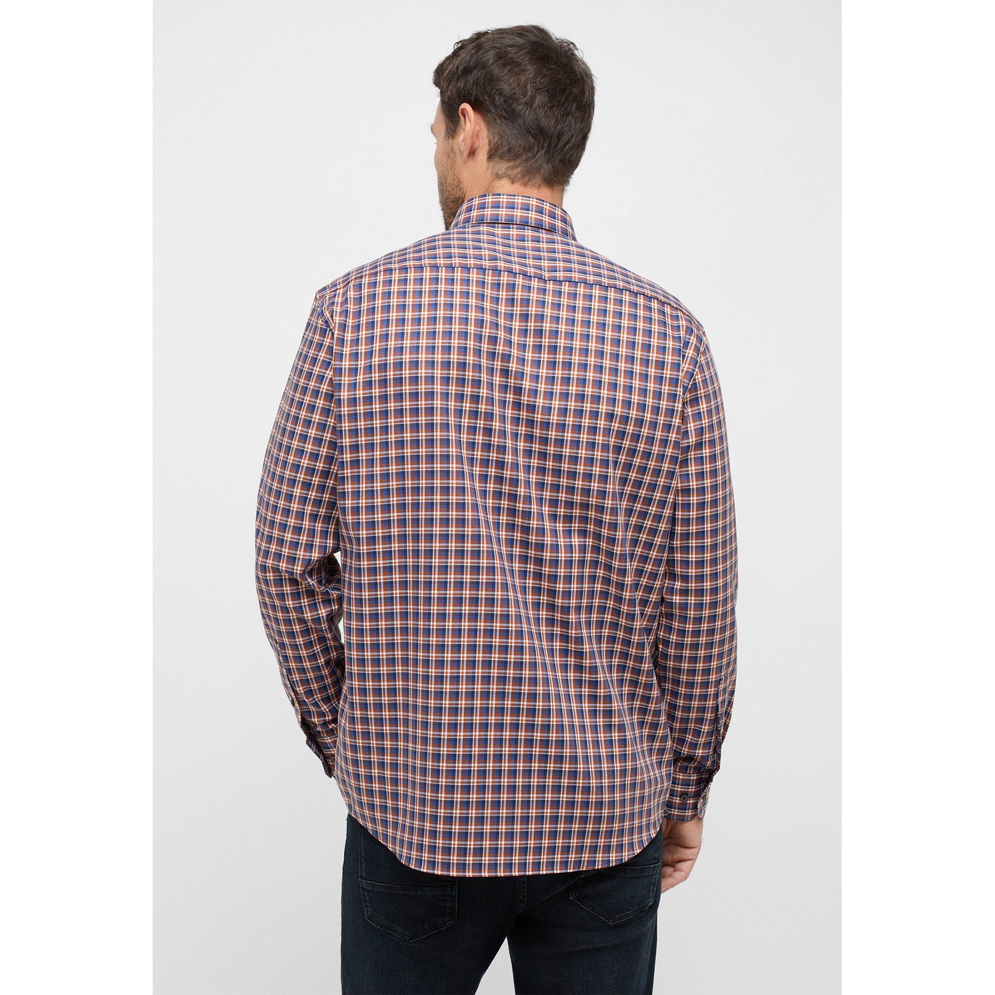 ETERNA Comfort Fit Chemise Manches Longues Carreaux  