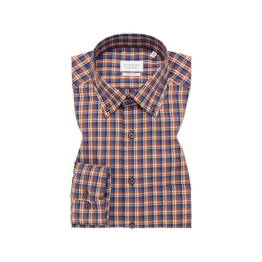 ETERNA Comfort Fit Camicia Maniche Lunghe Quadri  