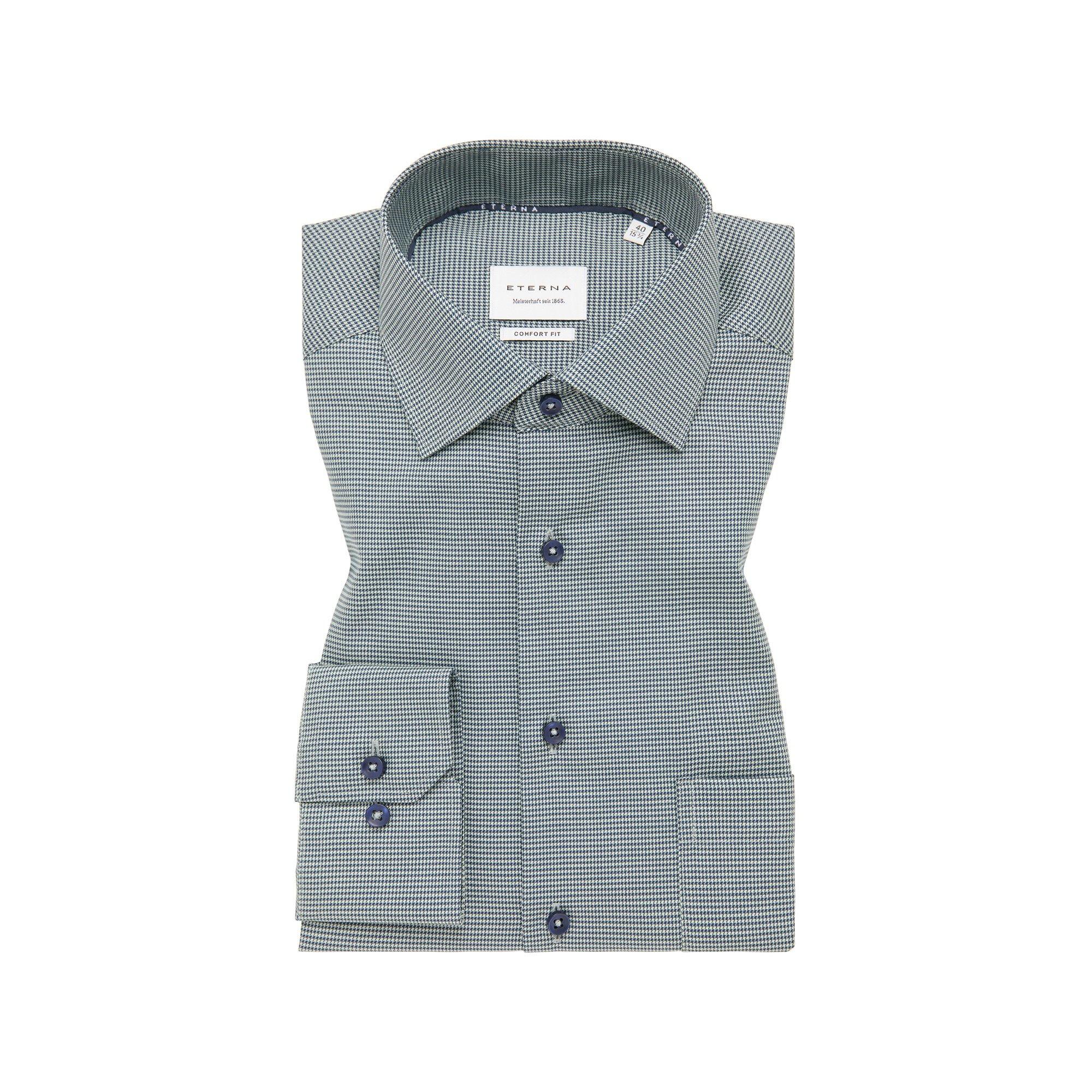 ETERNA Comfort Fit Langarmhemd Hahnentritt  