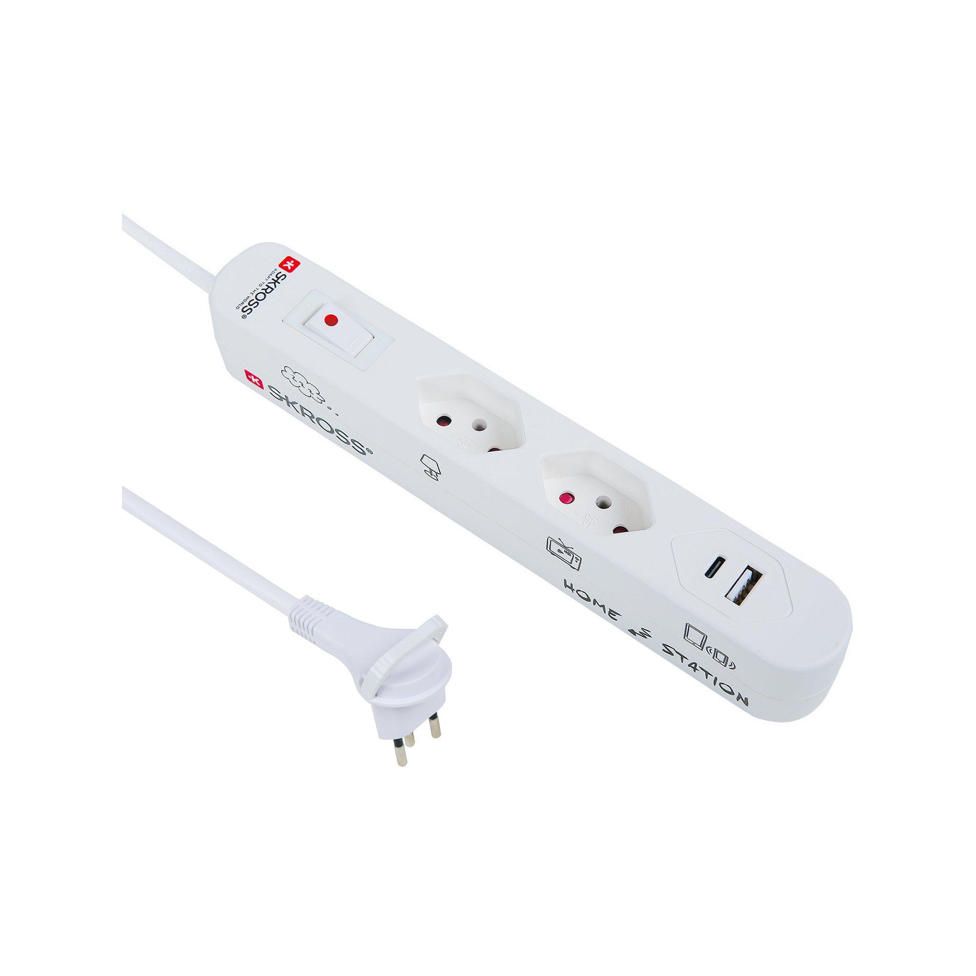 S-KROSS Home Station USB-C Retail 2xT13, 1xUSB-C,+1xUSB Steckdosenleiste,2 