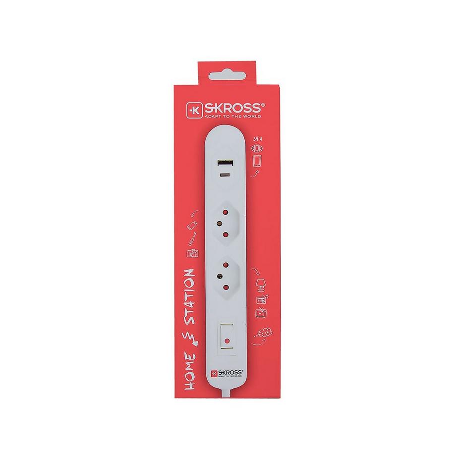 S-KROSS Home Station USB-C Retail 2xT13, 1xUSB-C,+1xUSB Steckdosenleiste,2 