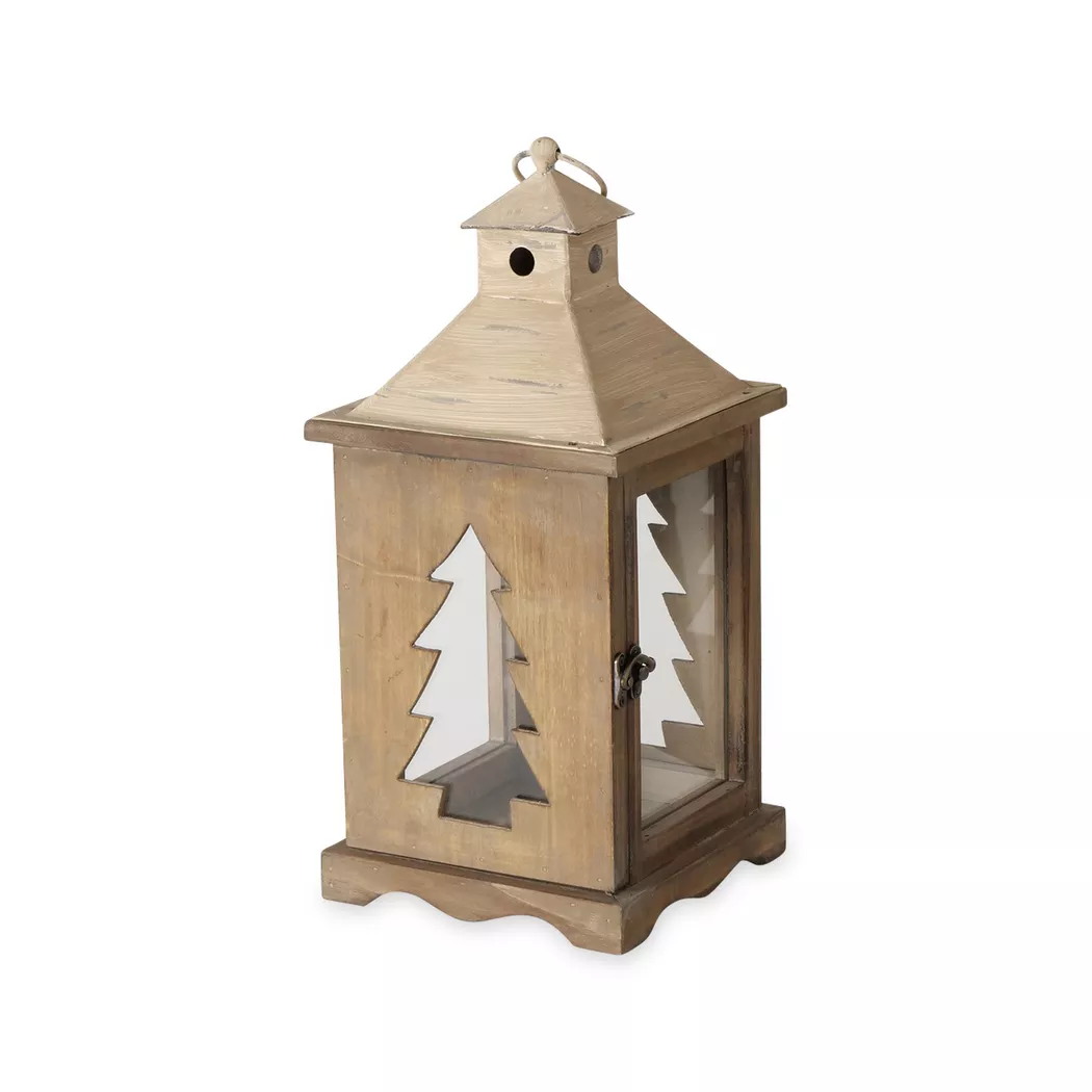 BOLTZE - Laterne, 39X18CM, Braun Naturel