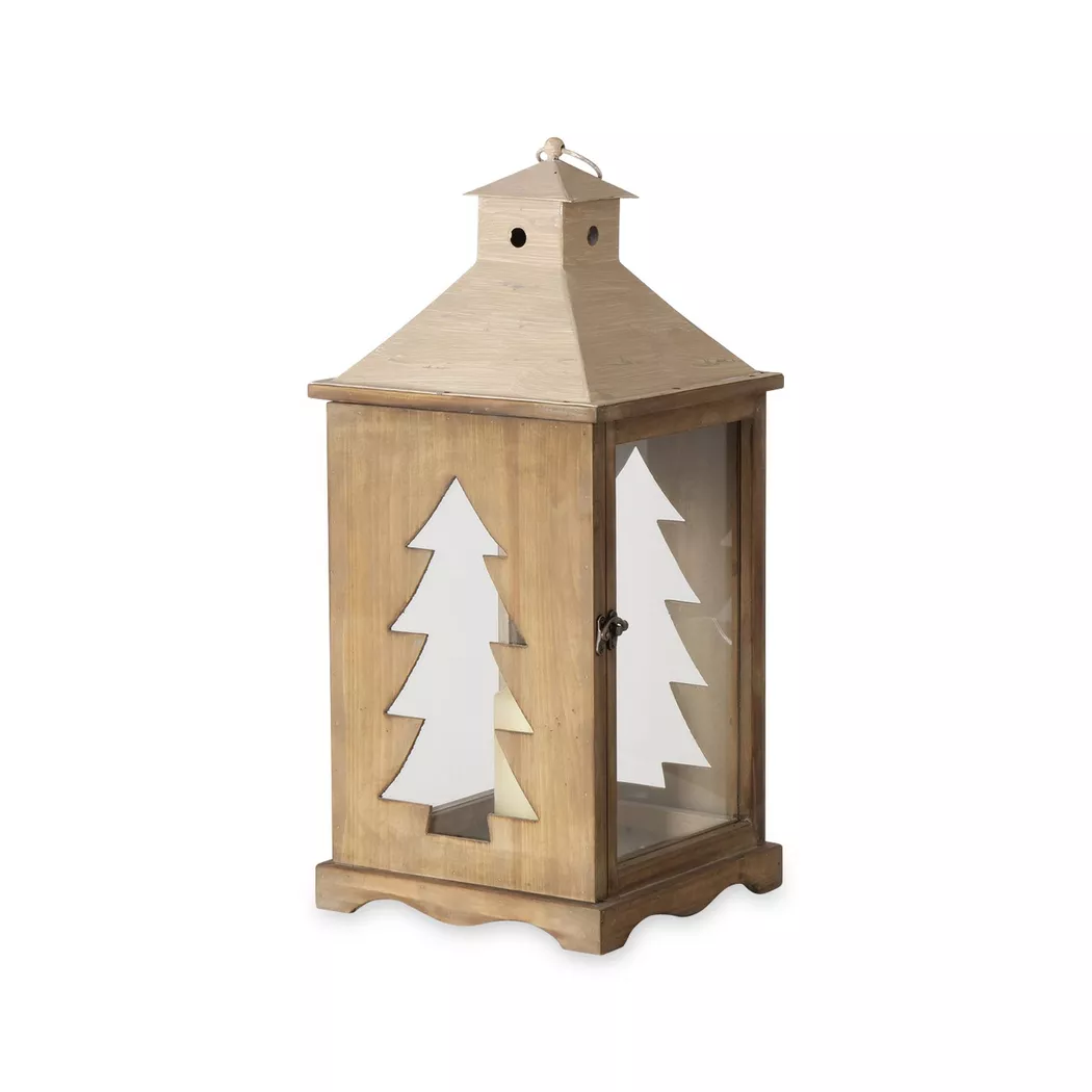 BOLTZE - Laterne, 54X24CM, Braun Naturel