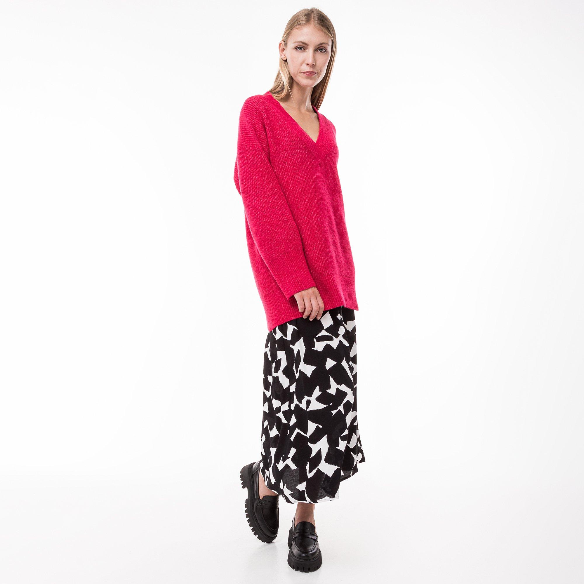 Image of Pullover, V-neck, Langarm Damen Fuchsia S