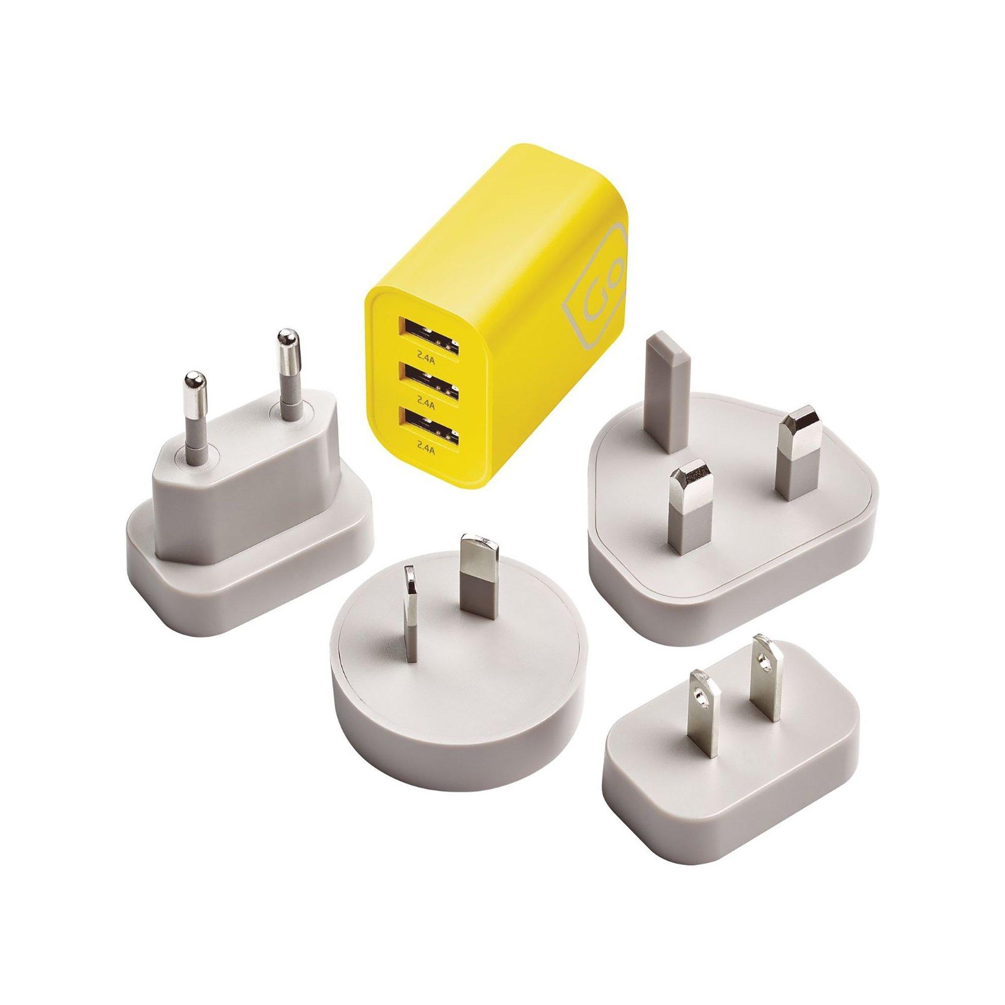 Image of Weltweites 3x Usb-a Ladegerät Unisex Weiss ONE SIZE