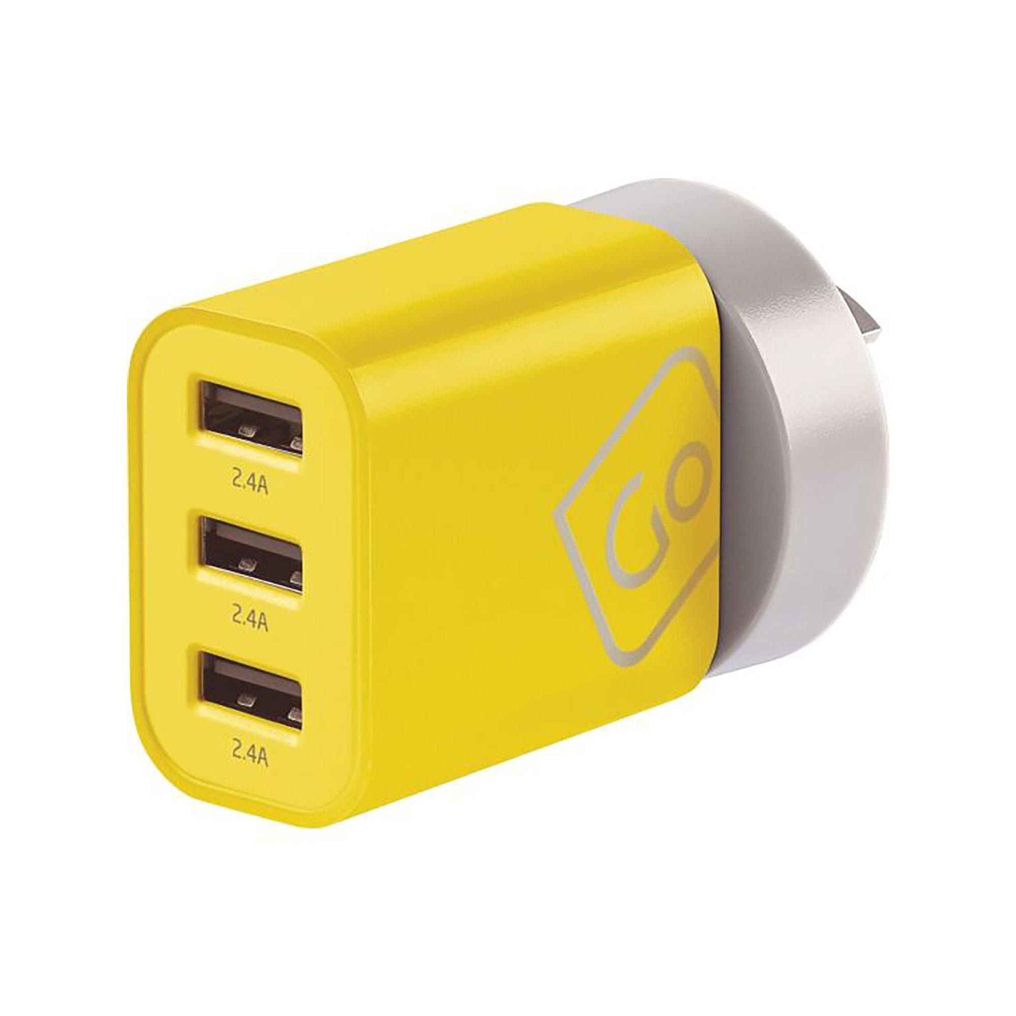 Go Travel Weltweites 3x USB-A Ladegerät  