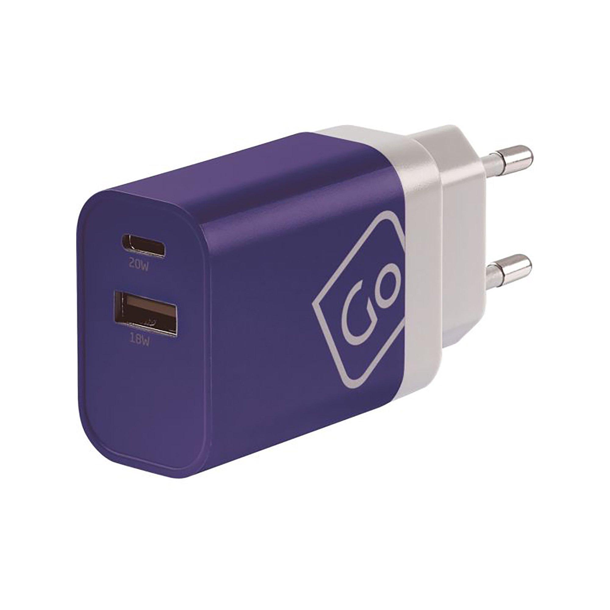 Go Travel Weltweites 2-faches USB-A und USB-C Ladegerät  