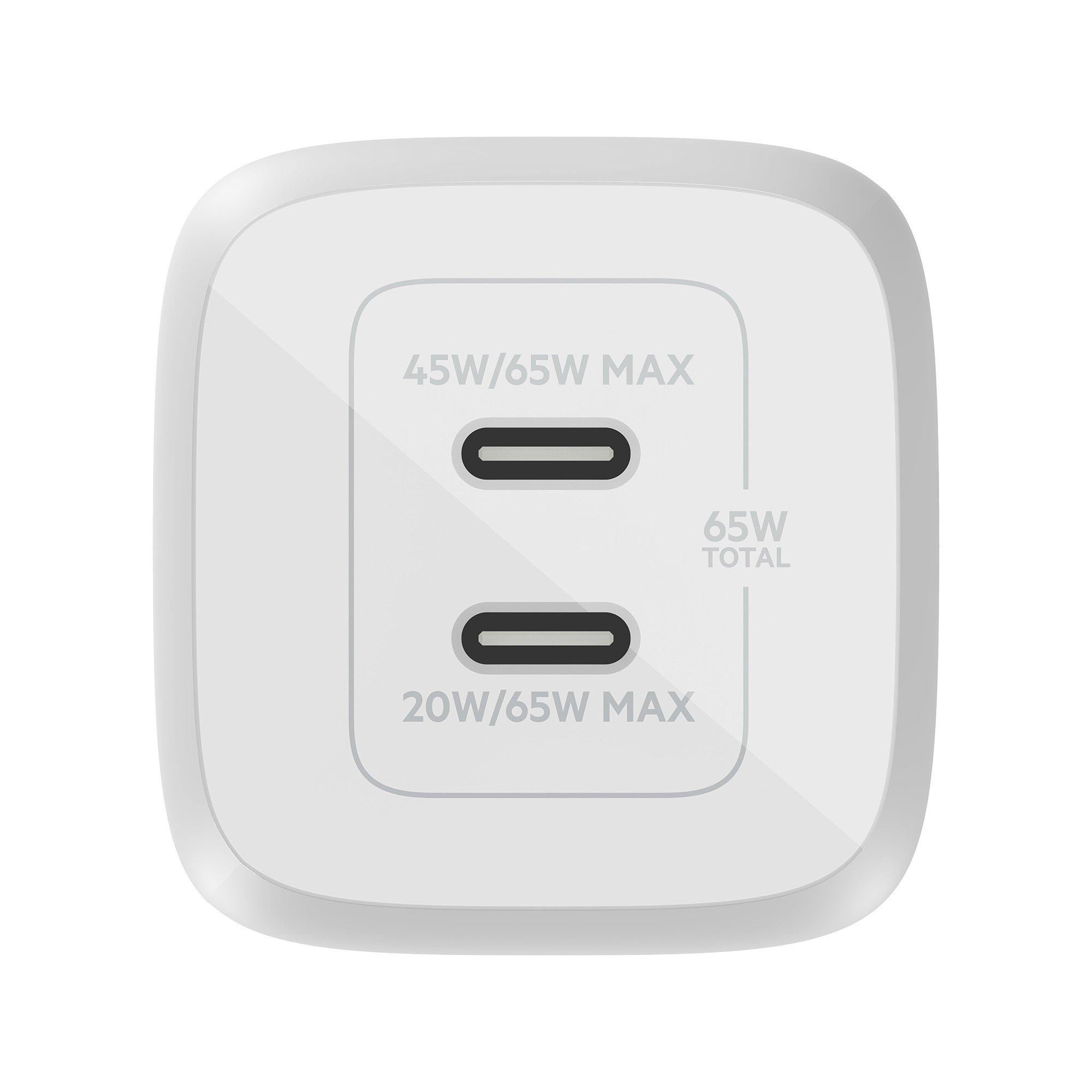 belkin Boost Charge Pro Dual USB-C Wall Charger 65W Adaptateur secteur USB 