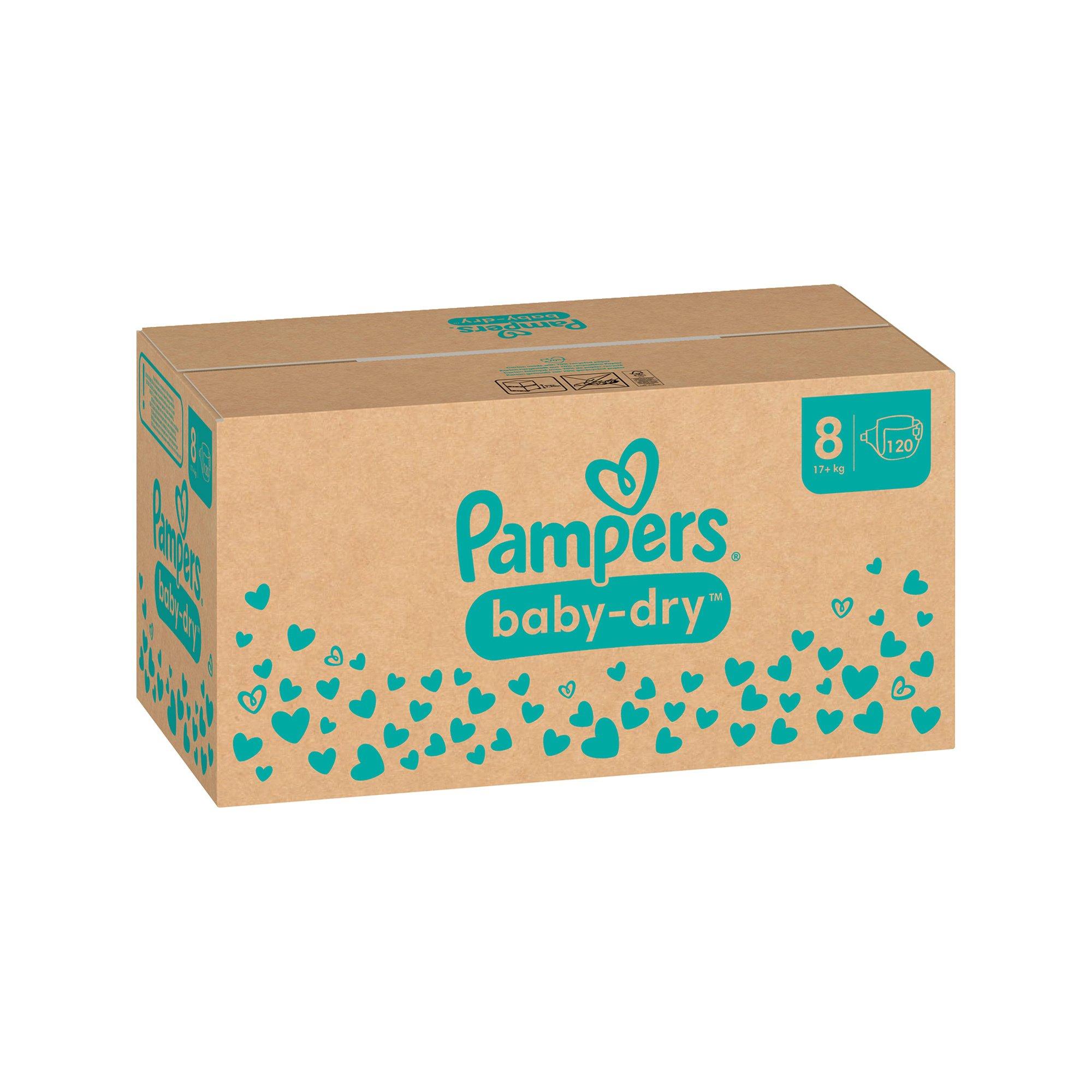 Pampers  Baby Dry taglia 8, confezione mensile 