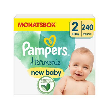 Pampers Harmonie Gr.2 Mini 4-8 kg Monatsbox Harmonie Taglia 2, confezione mensile 