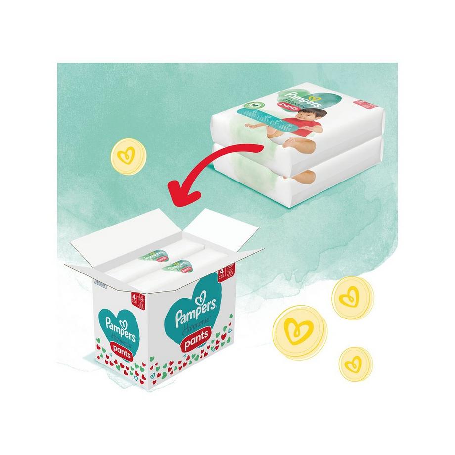 Pampers  Harmonie Pants Taille 4, boîte mensuelle 
