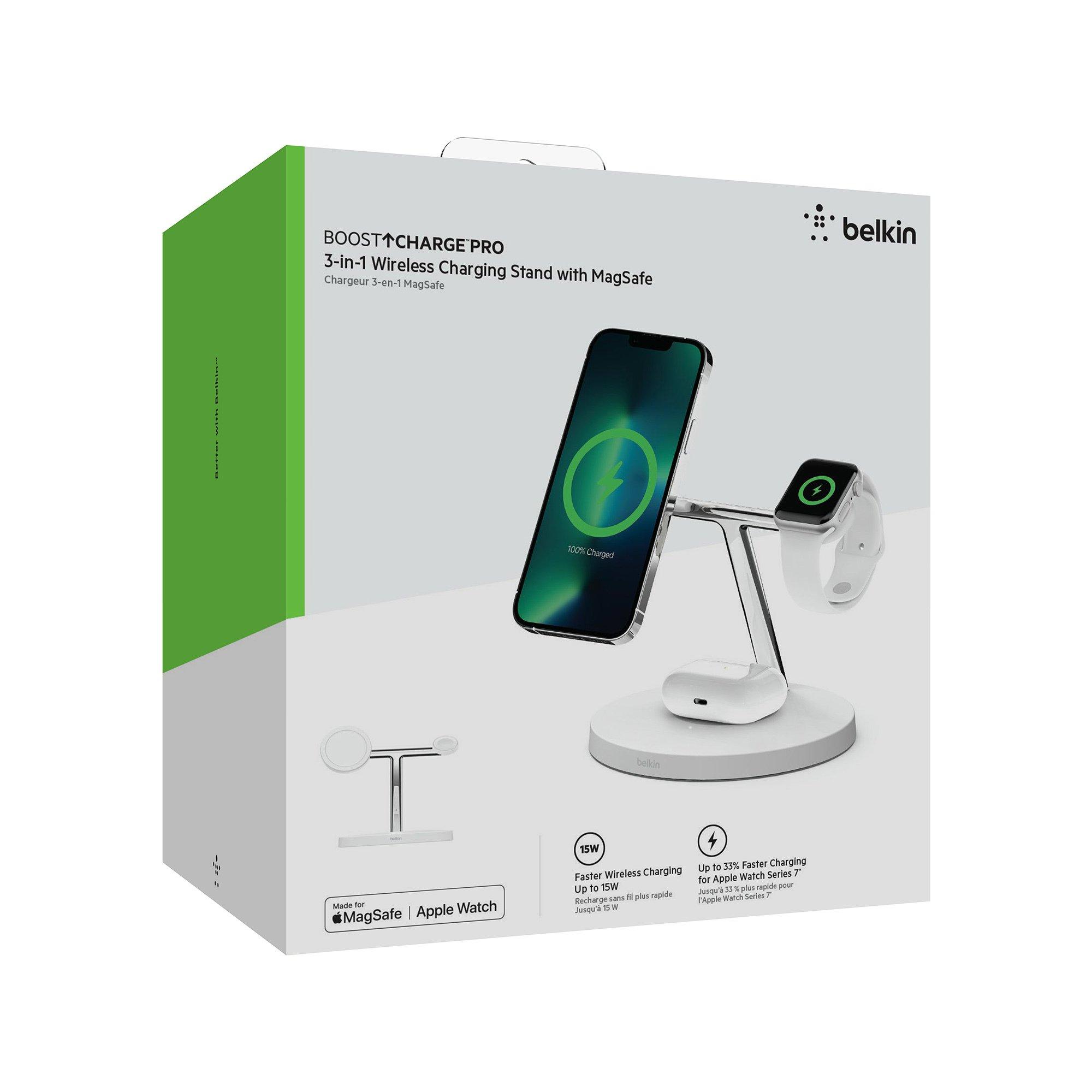 belkin Boost Charge 3-in-1 Wireless Charger with MagSafe Chargeur 