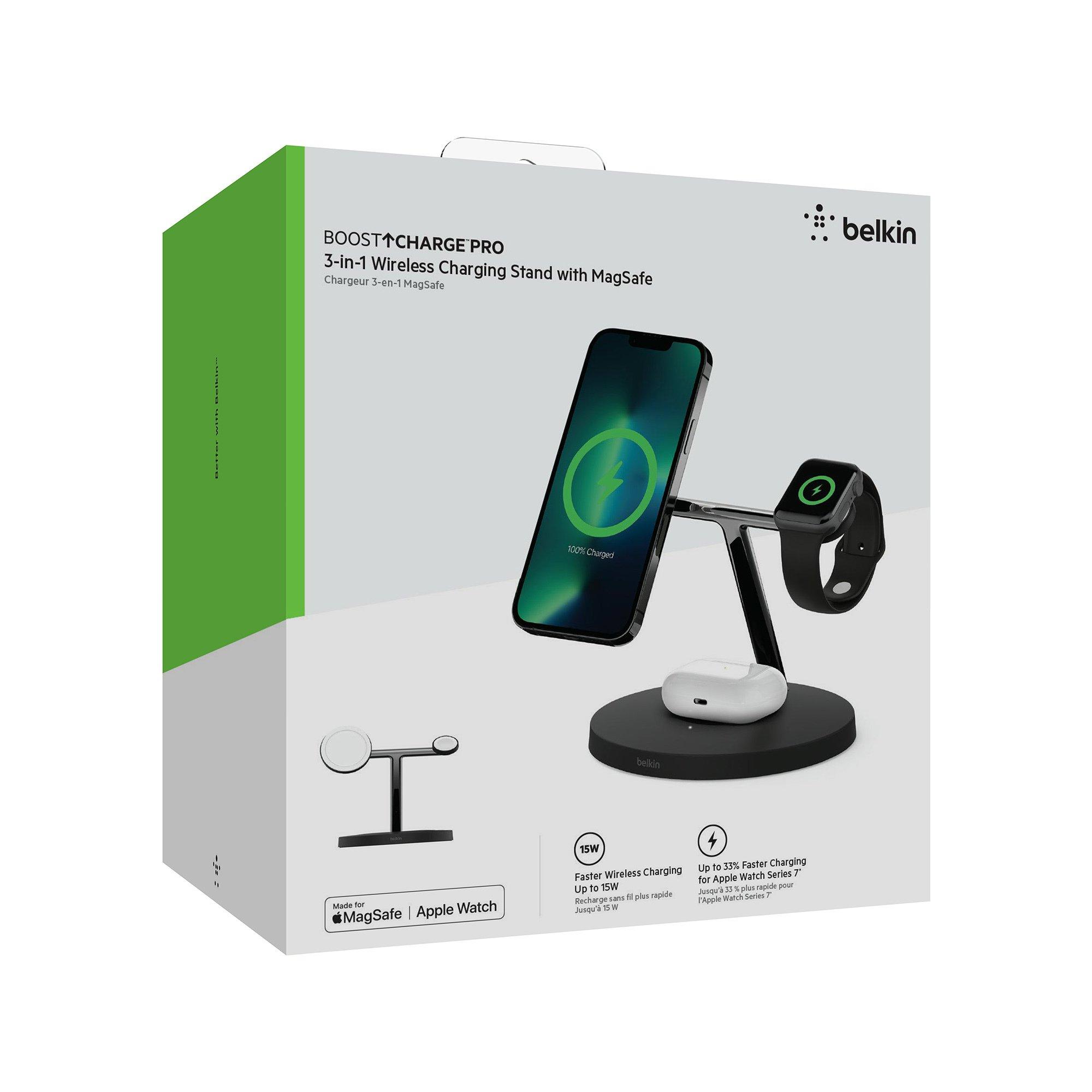 belkin Boost Charge 3-in-1 Wireless Charger with MagSafe Stromadapter USB 
